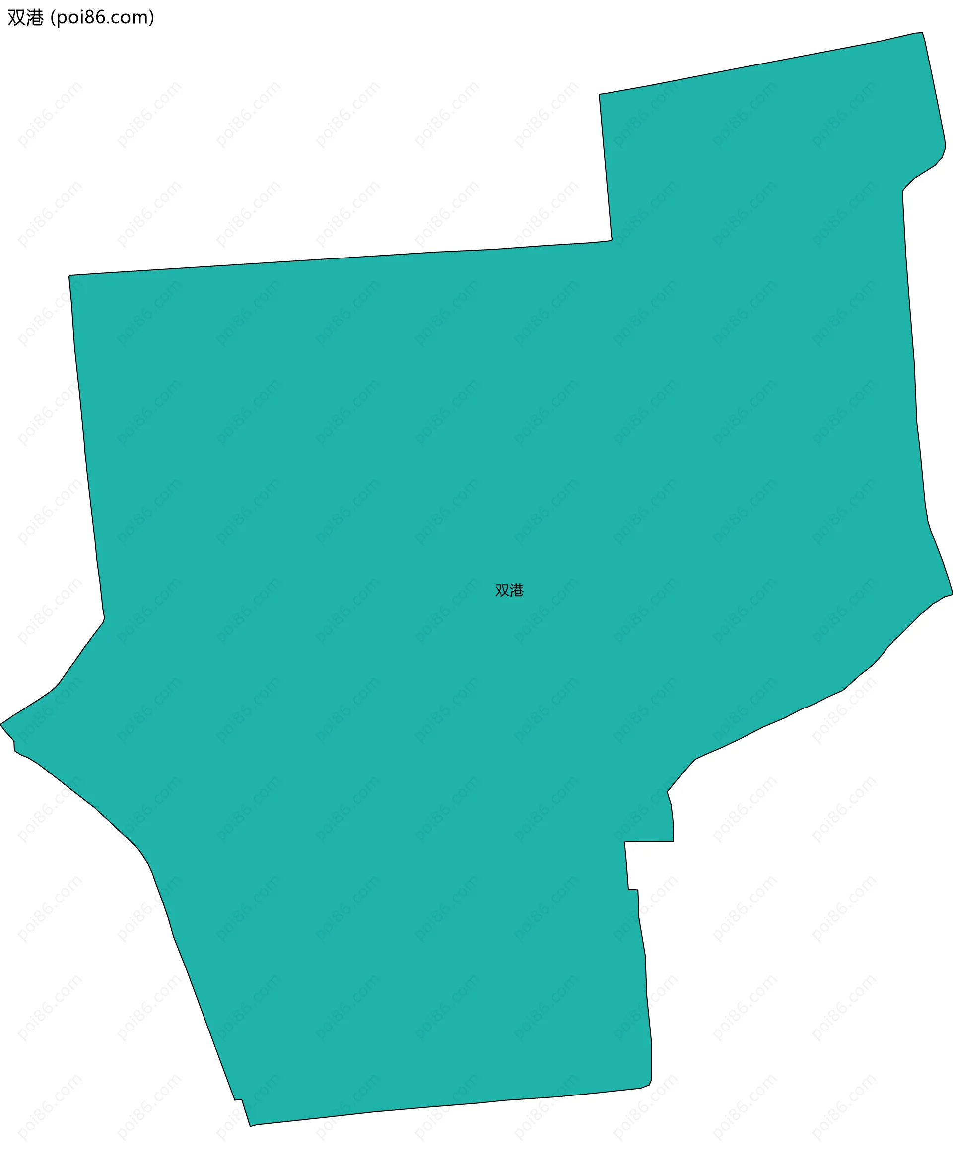 双港边界地图