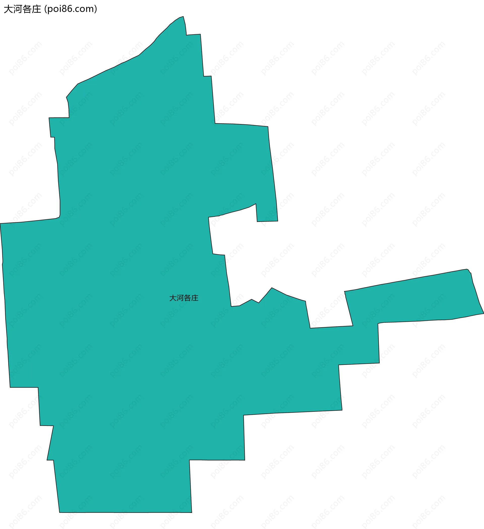 大河各庄边界地图