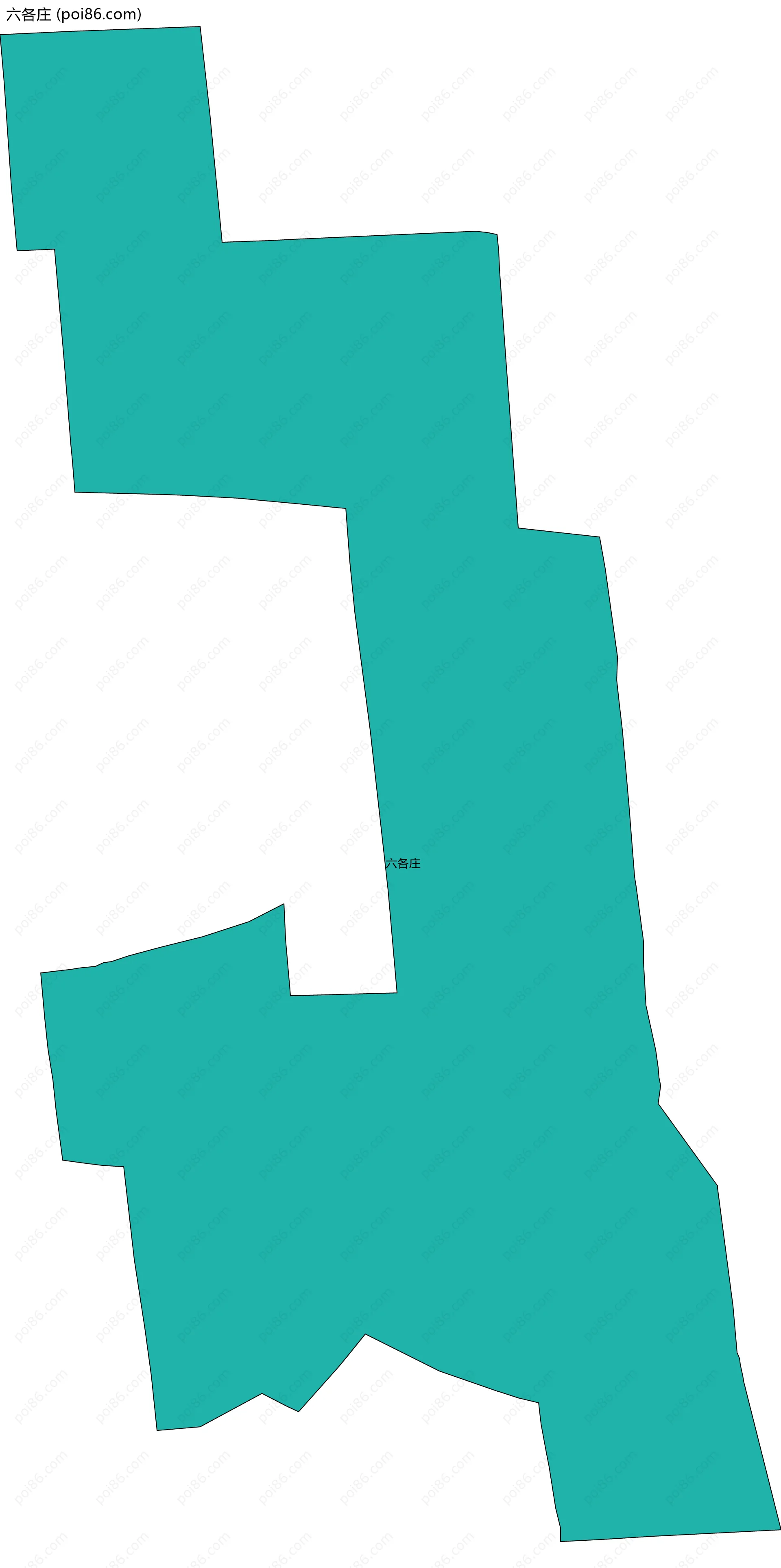 六各庄边界地图