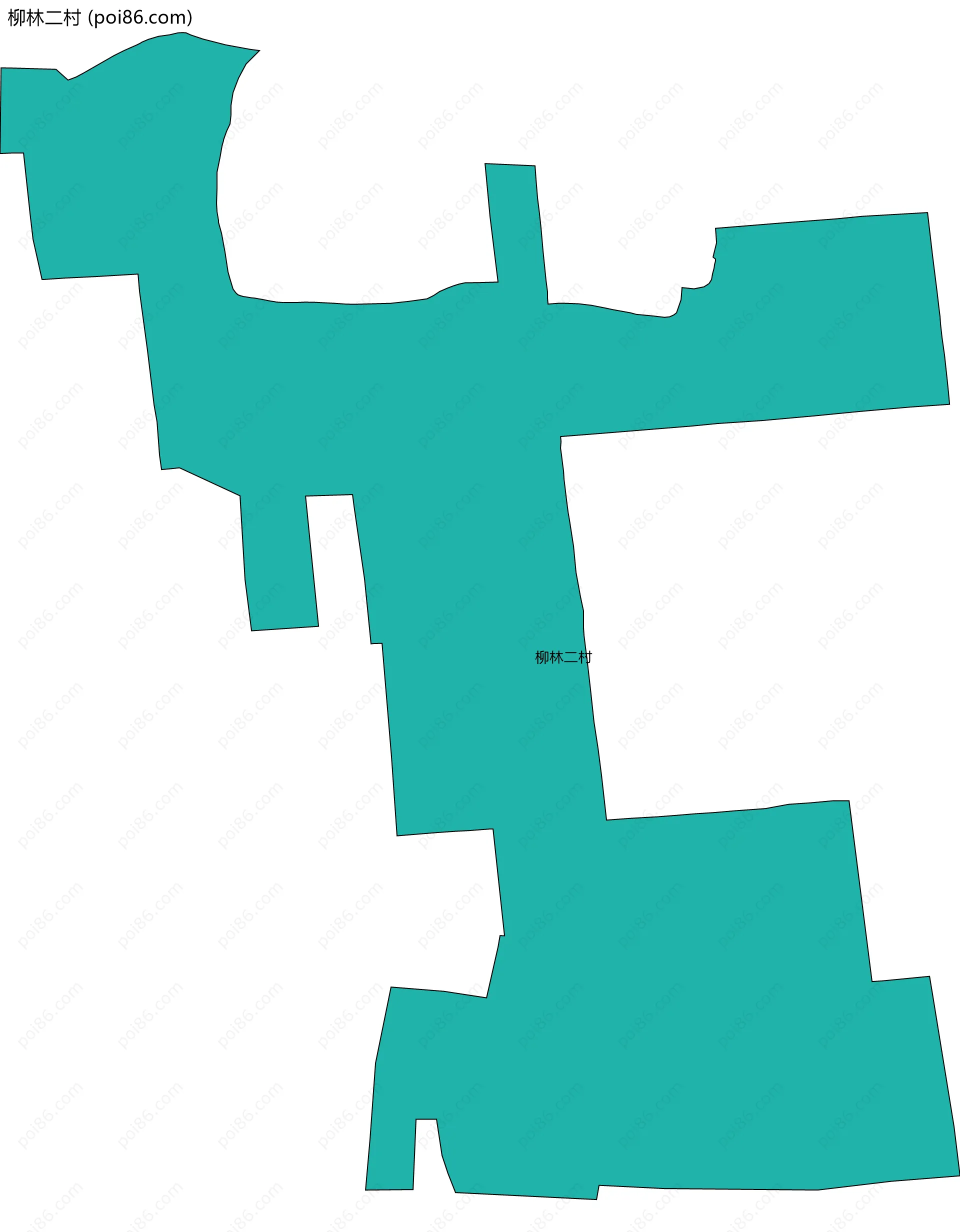 柳林二村边界地图