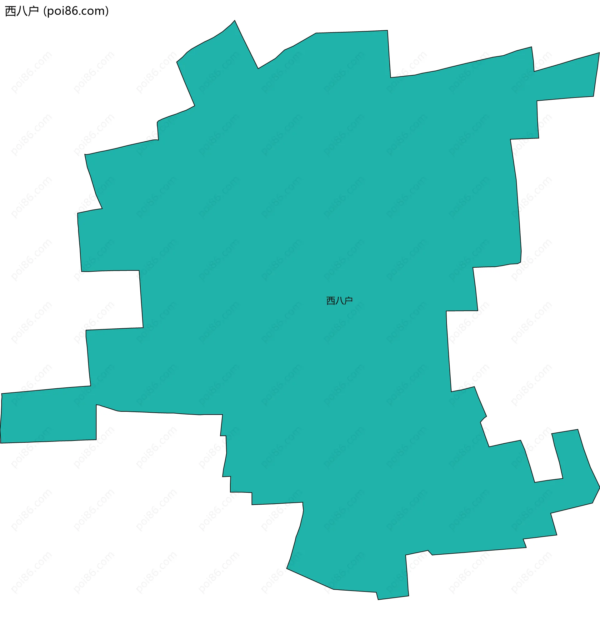 西八户边界地图