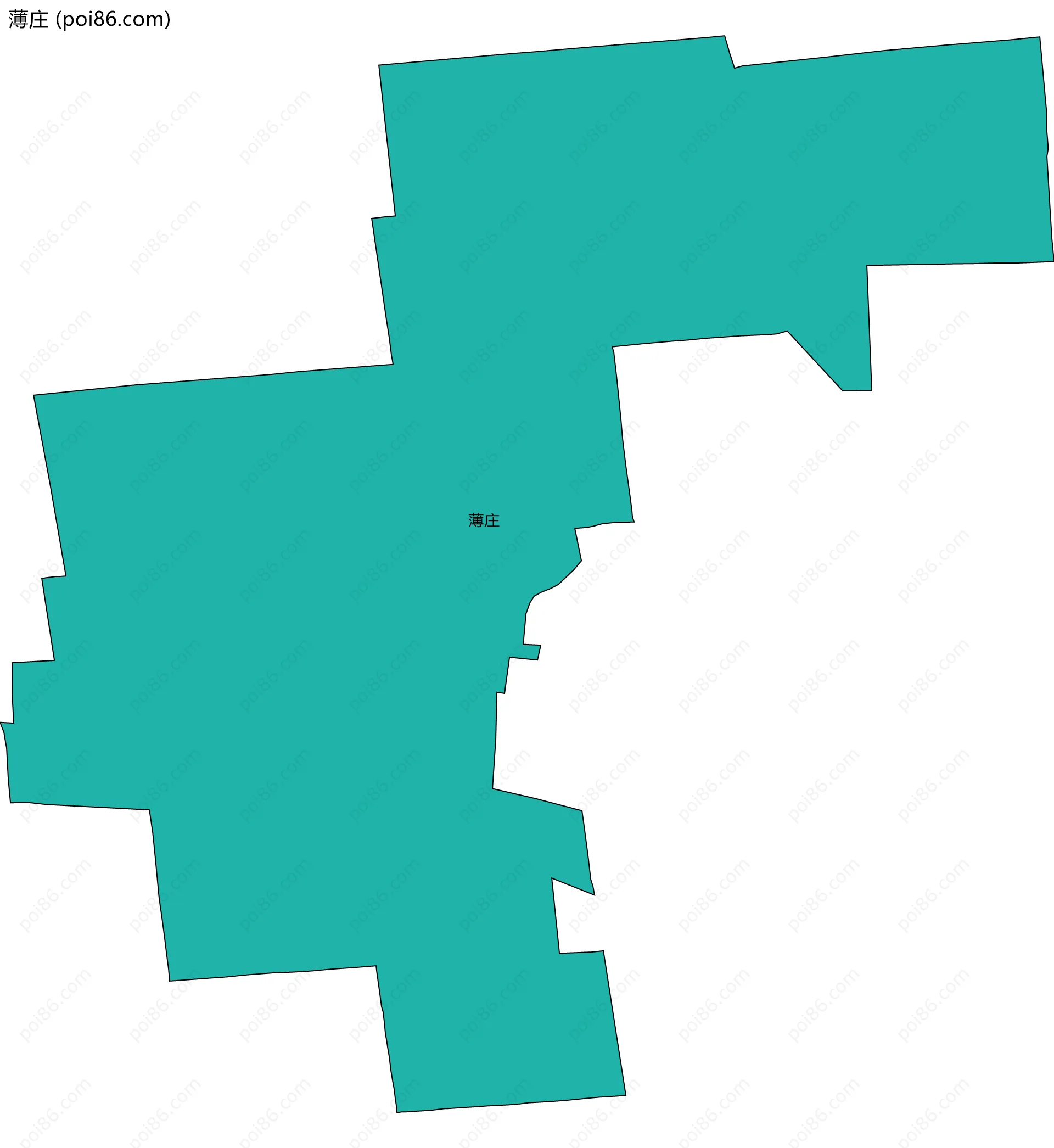 薄庄边界地图