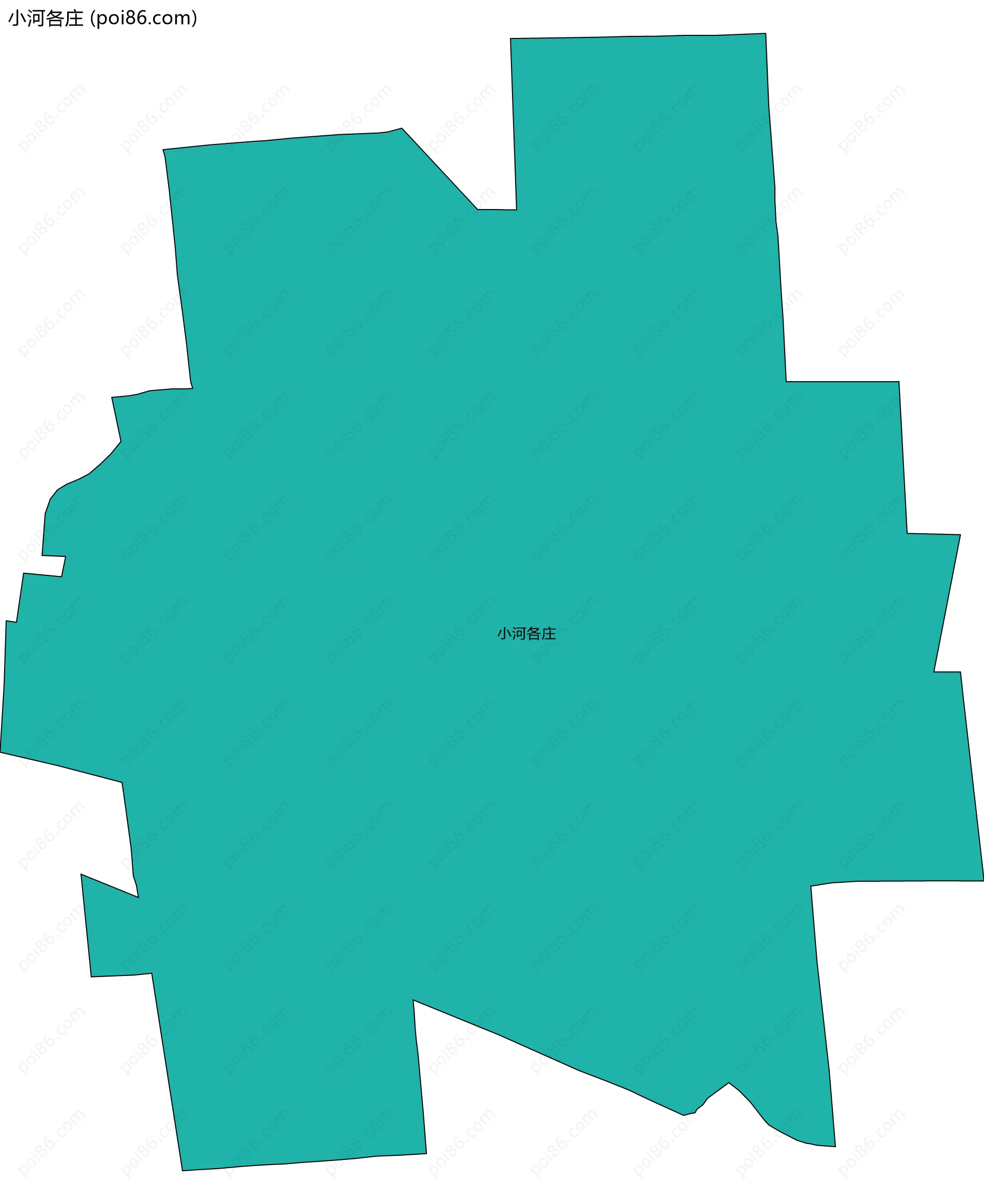 小河各庄边界地图