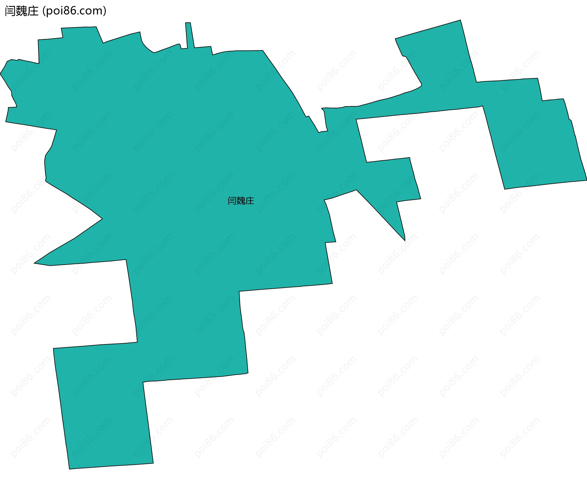 闫魏庄边界地图