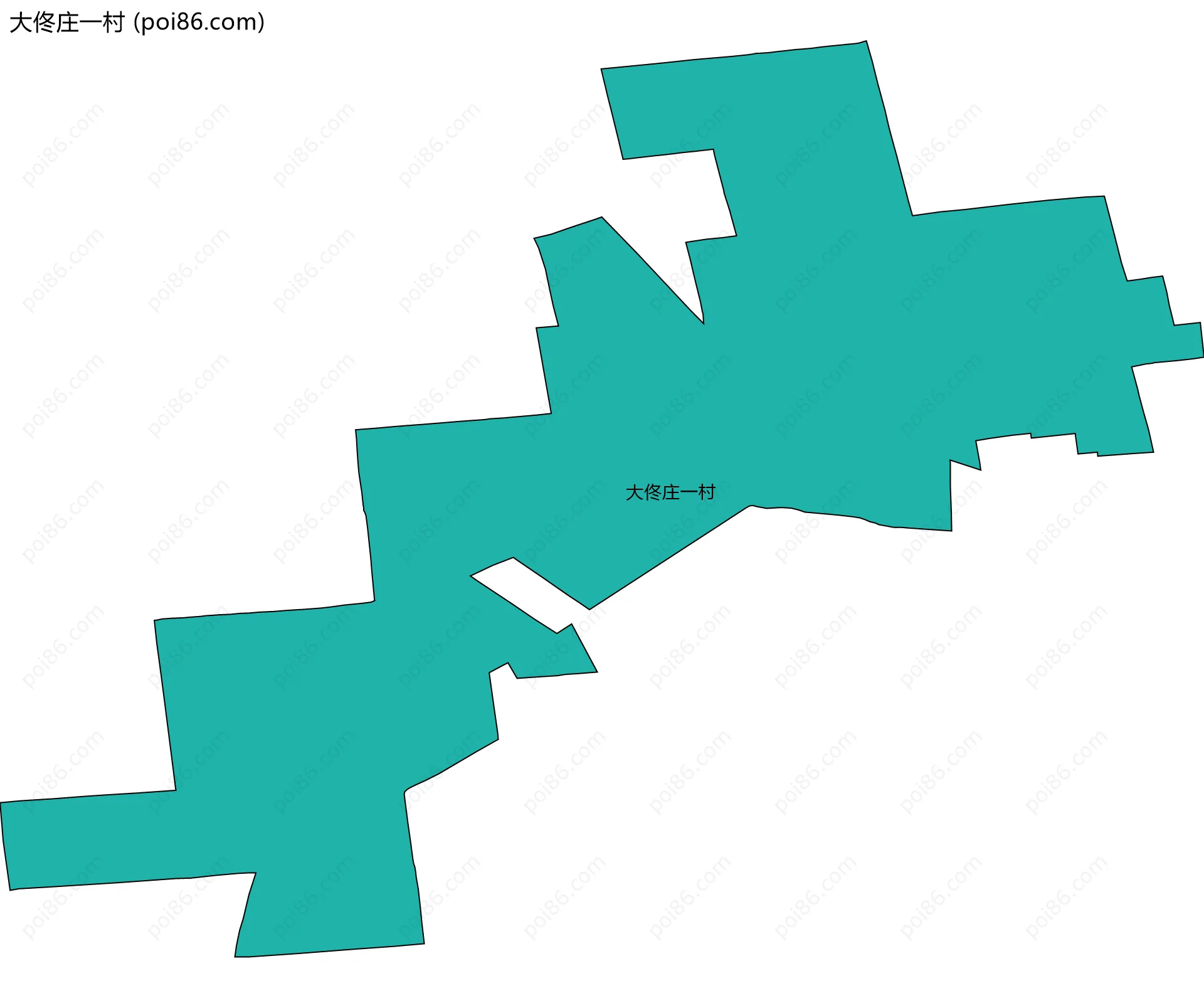 大佟庄一村边界地图
