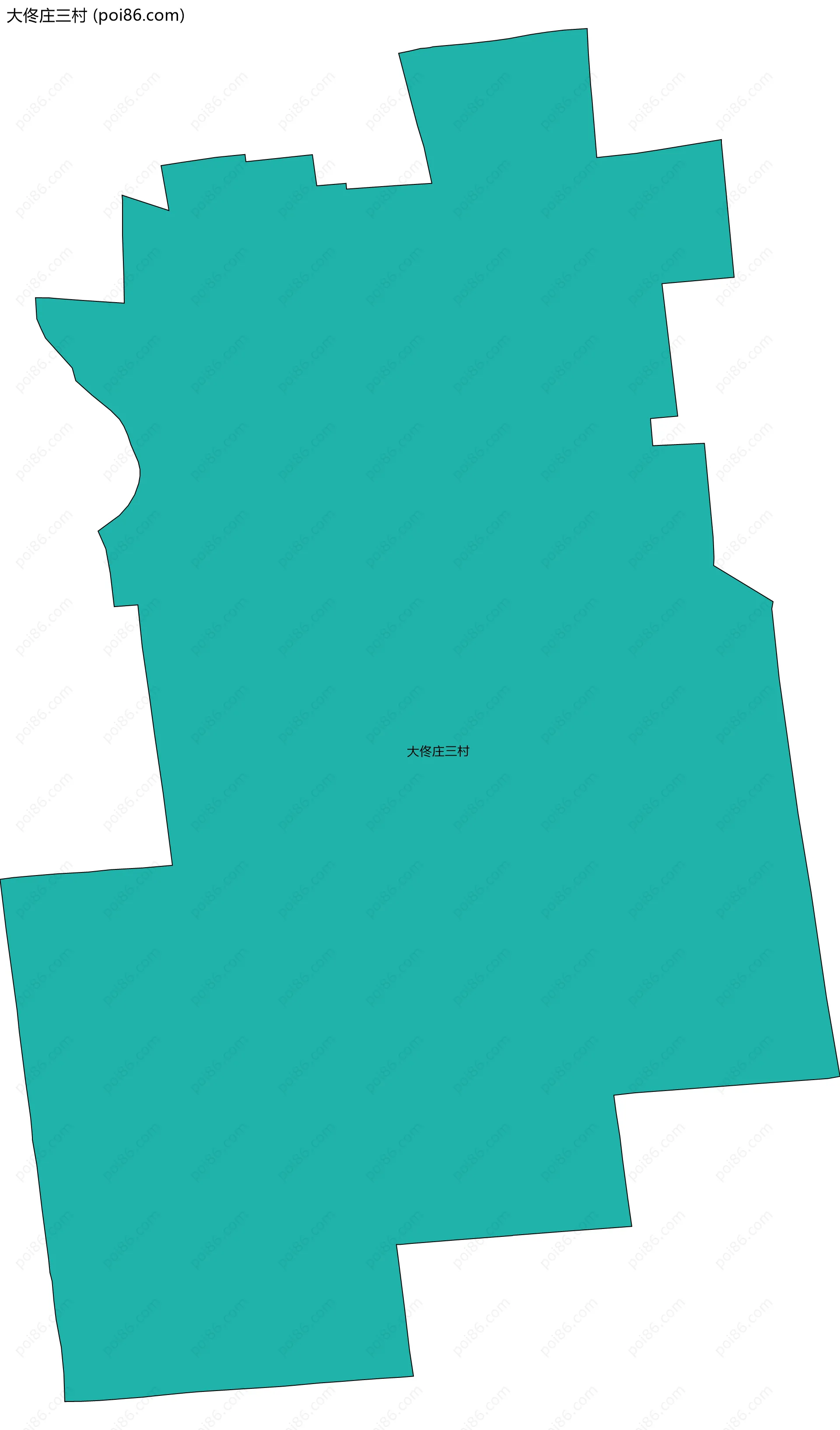 大佟庄三村边界地图