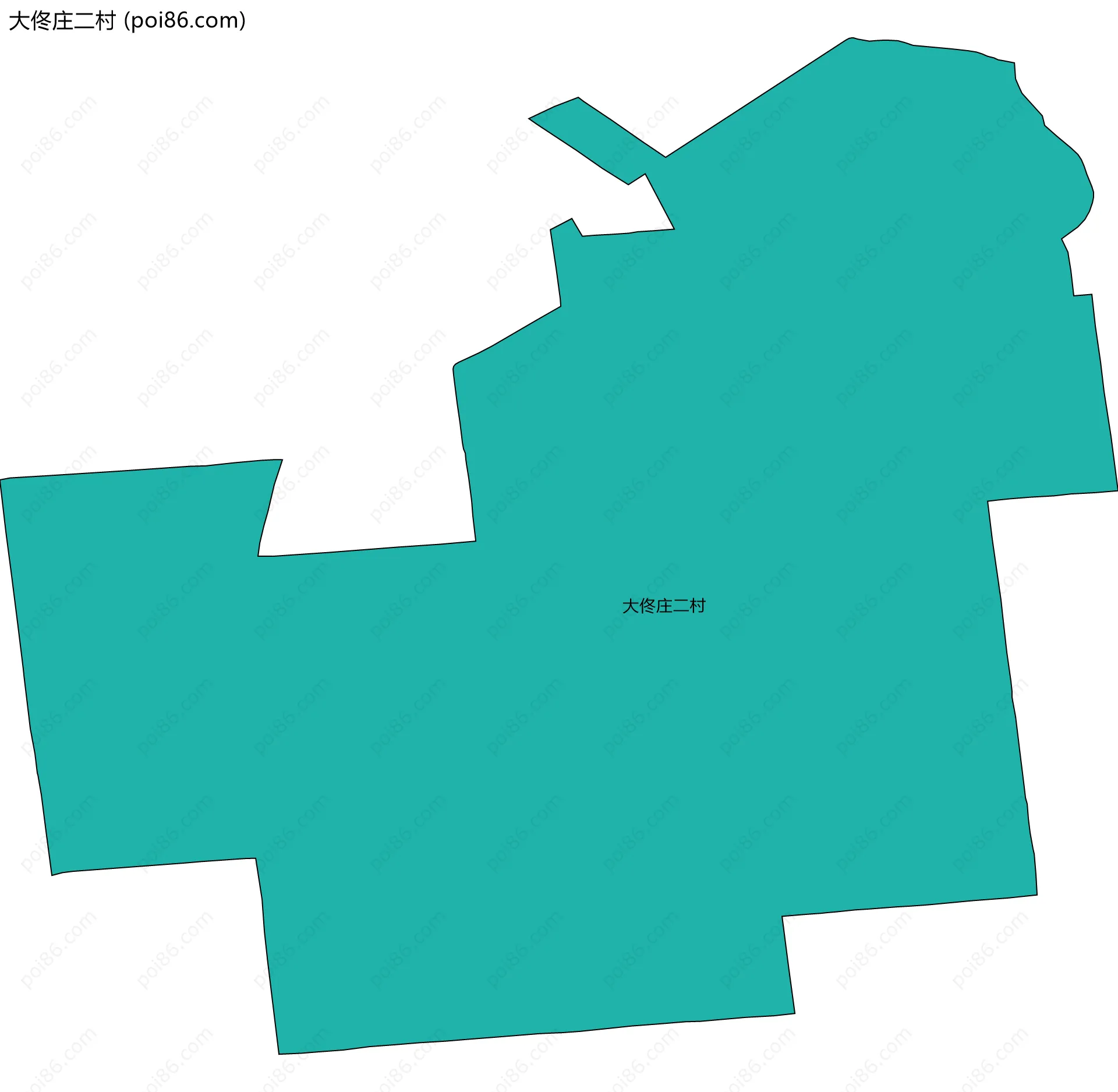 大佟庄二村边界地图