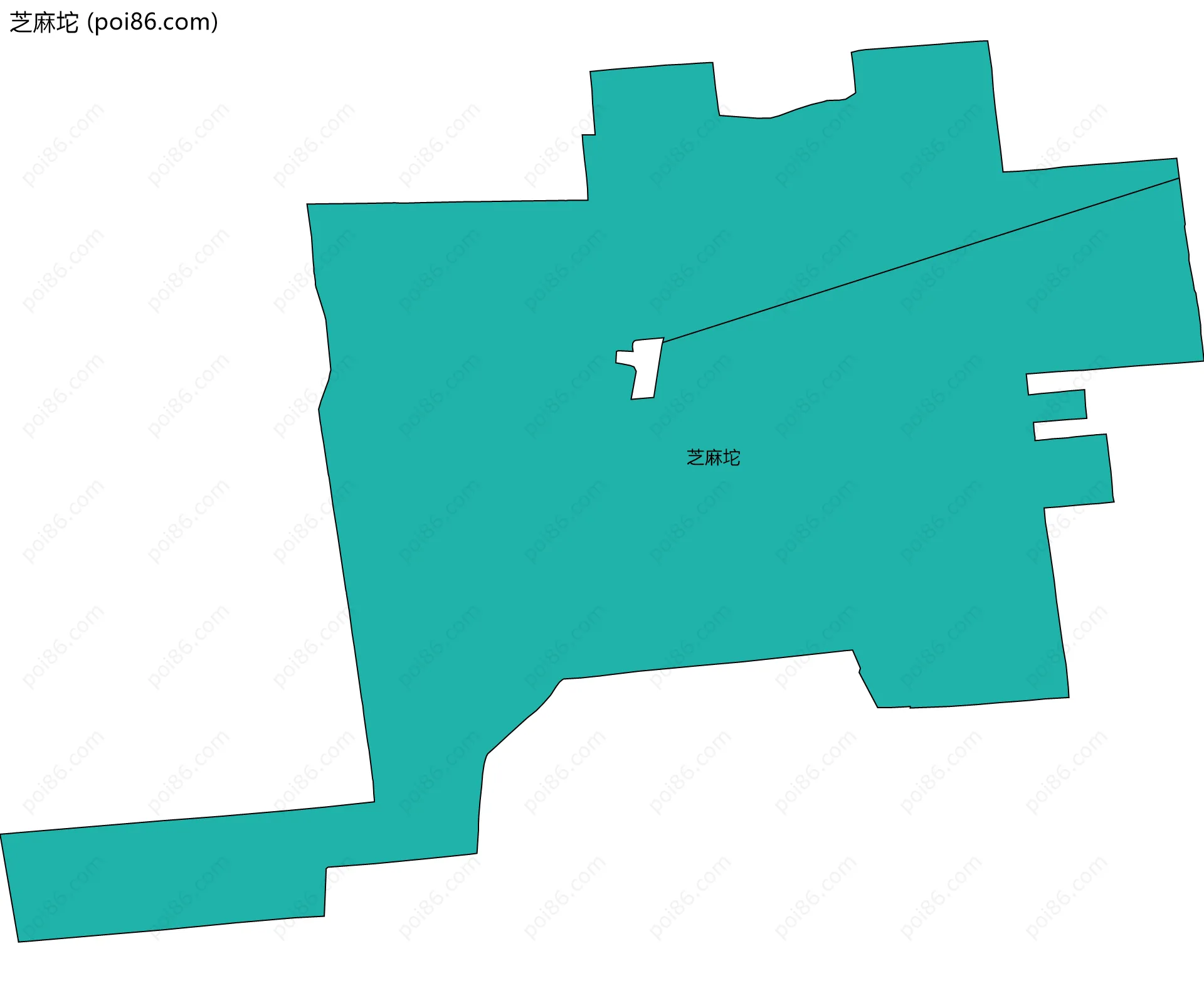 芝麻坨边界地图