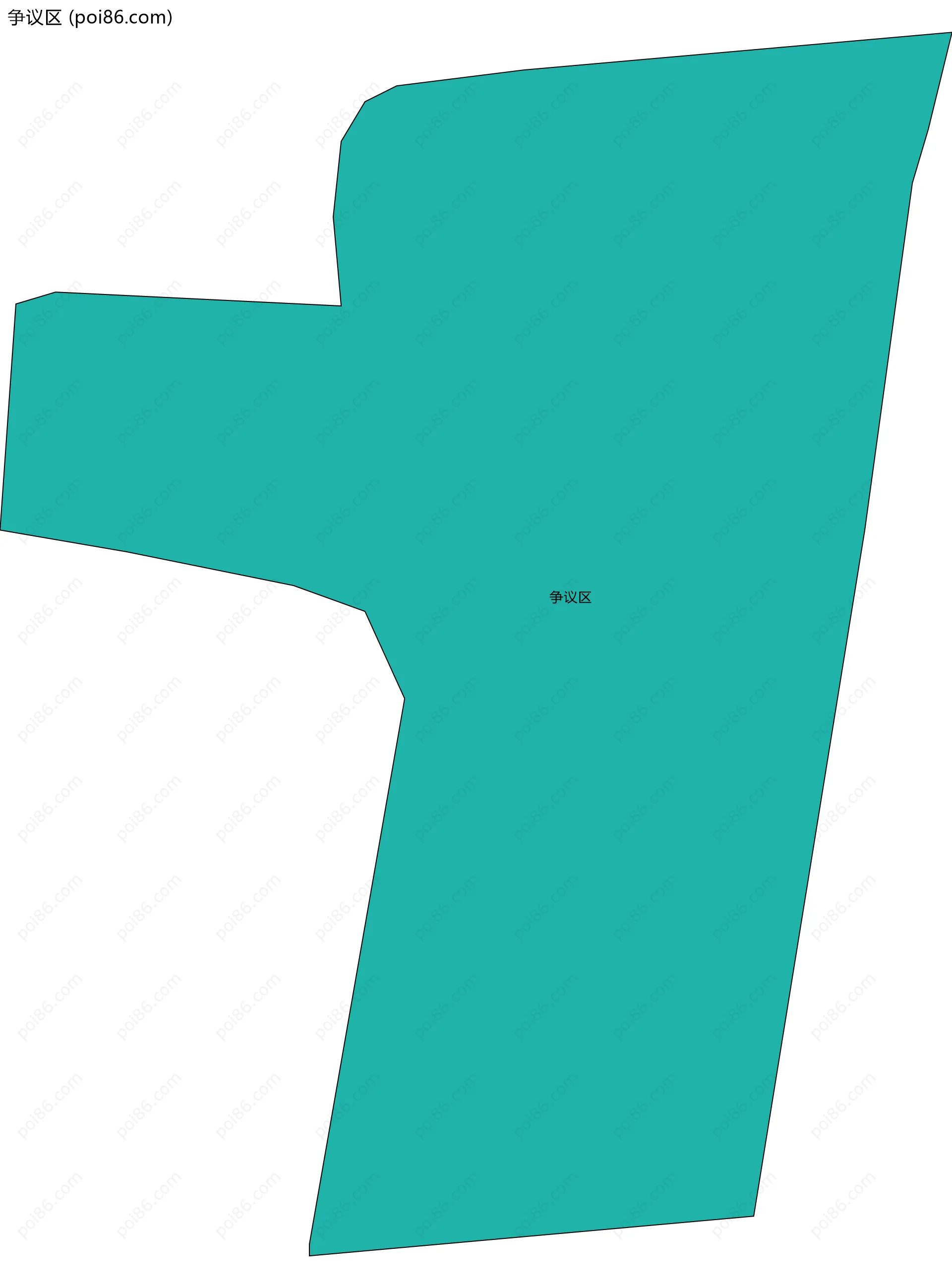 争议区边界地图