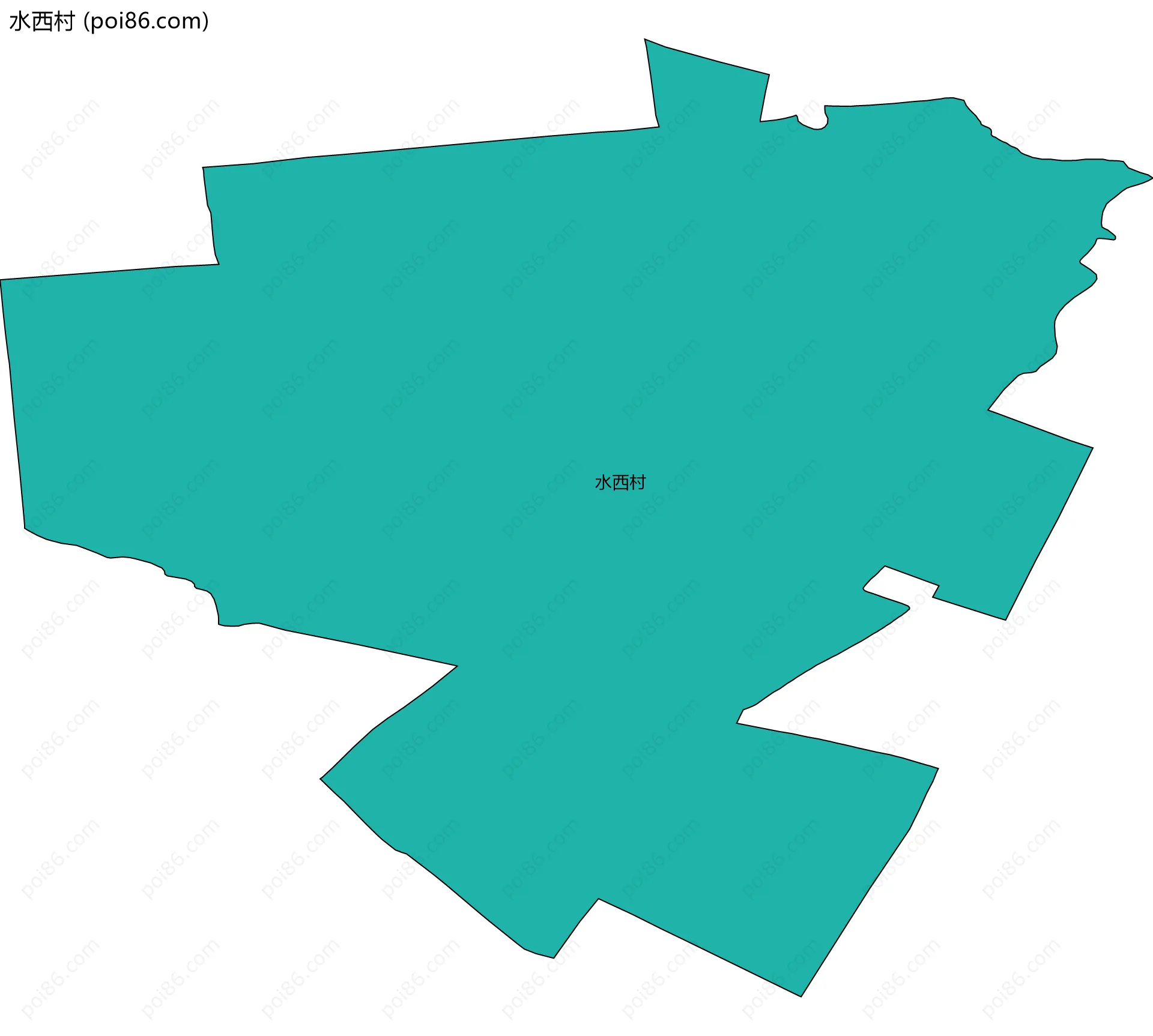水西村边界地图