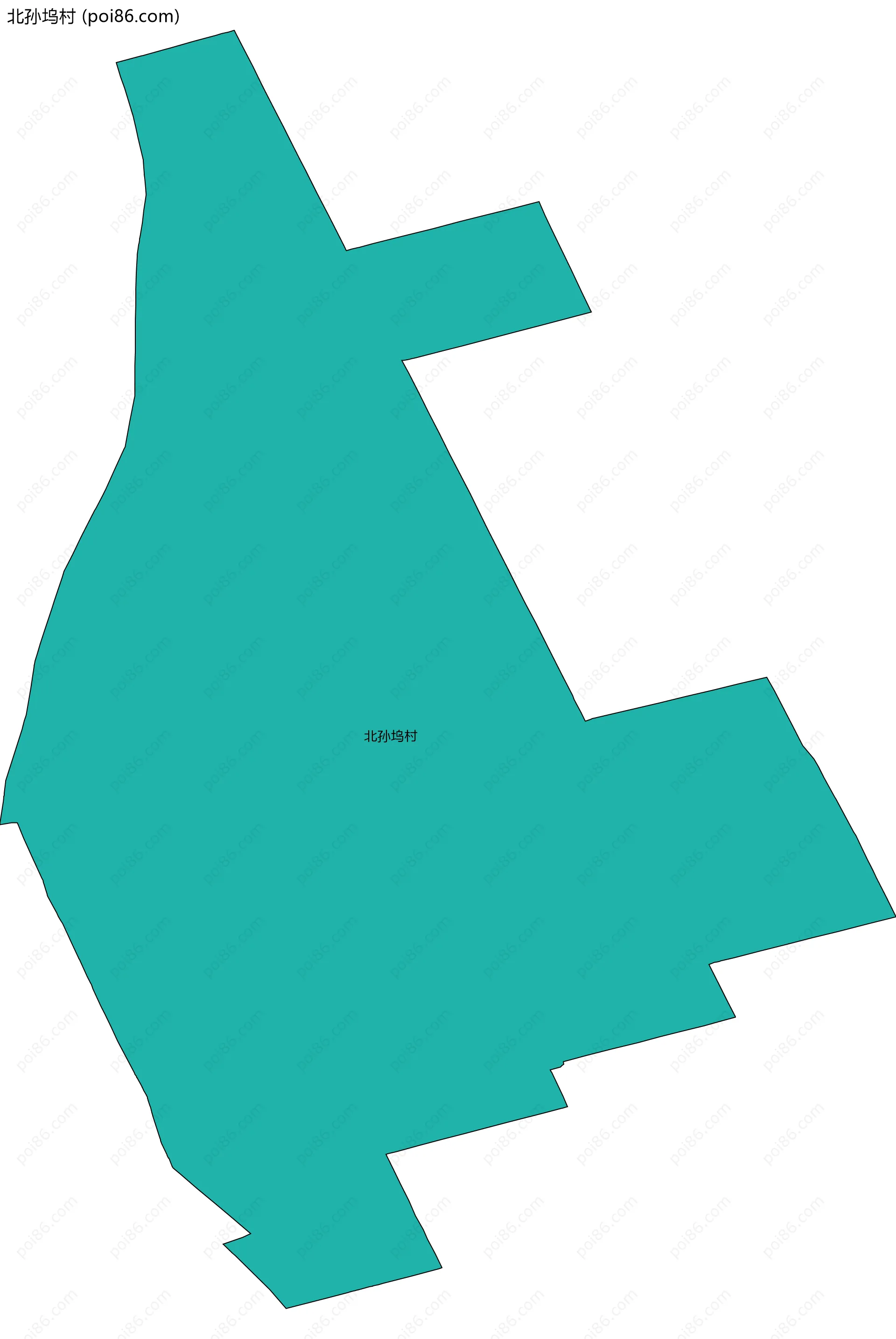 北孙坞村边界地图