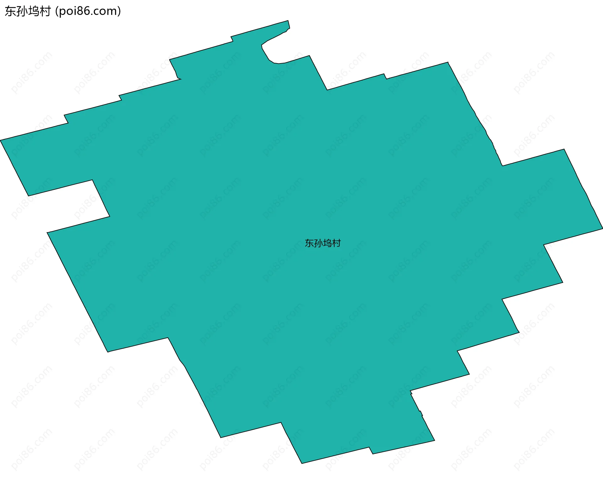 东孙坞村边界地图