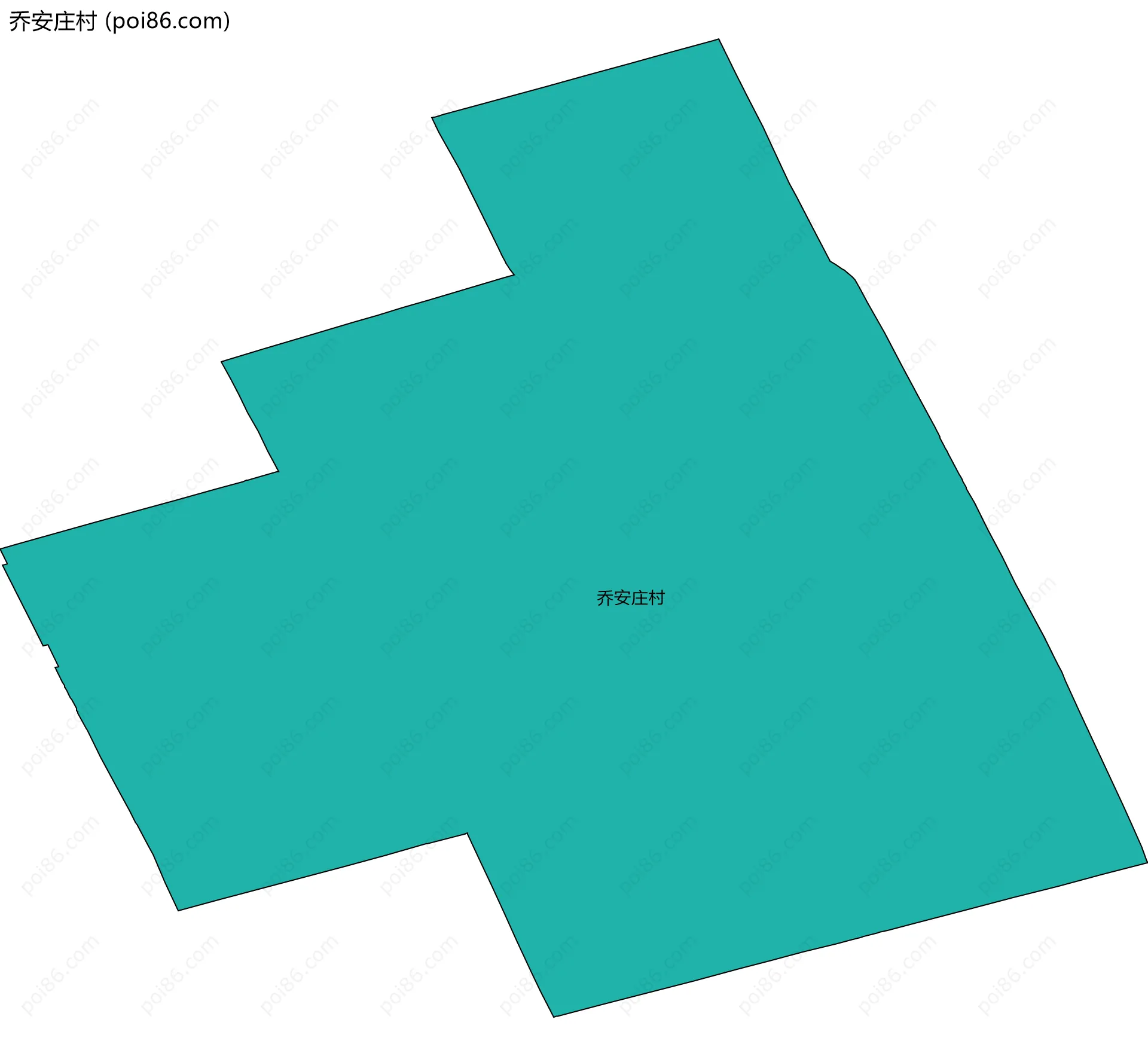 乔安庄村边界地图