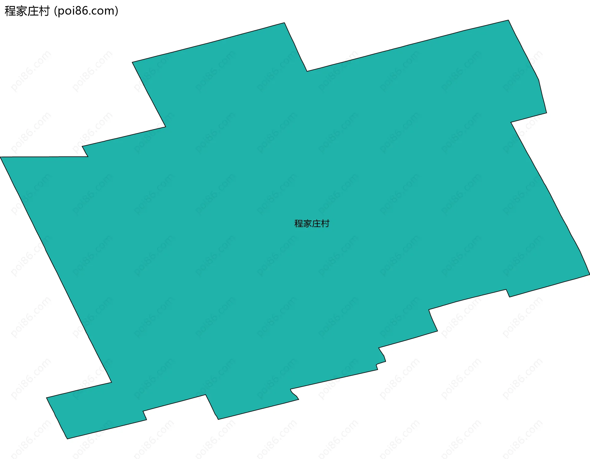 程家庄村边界地图