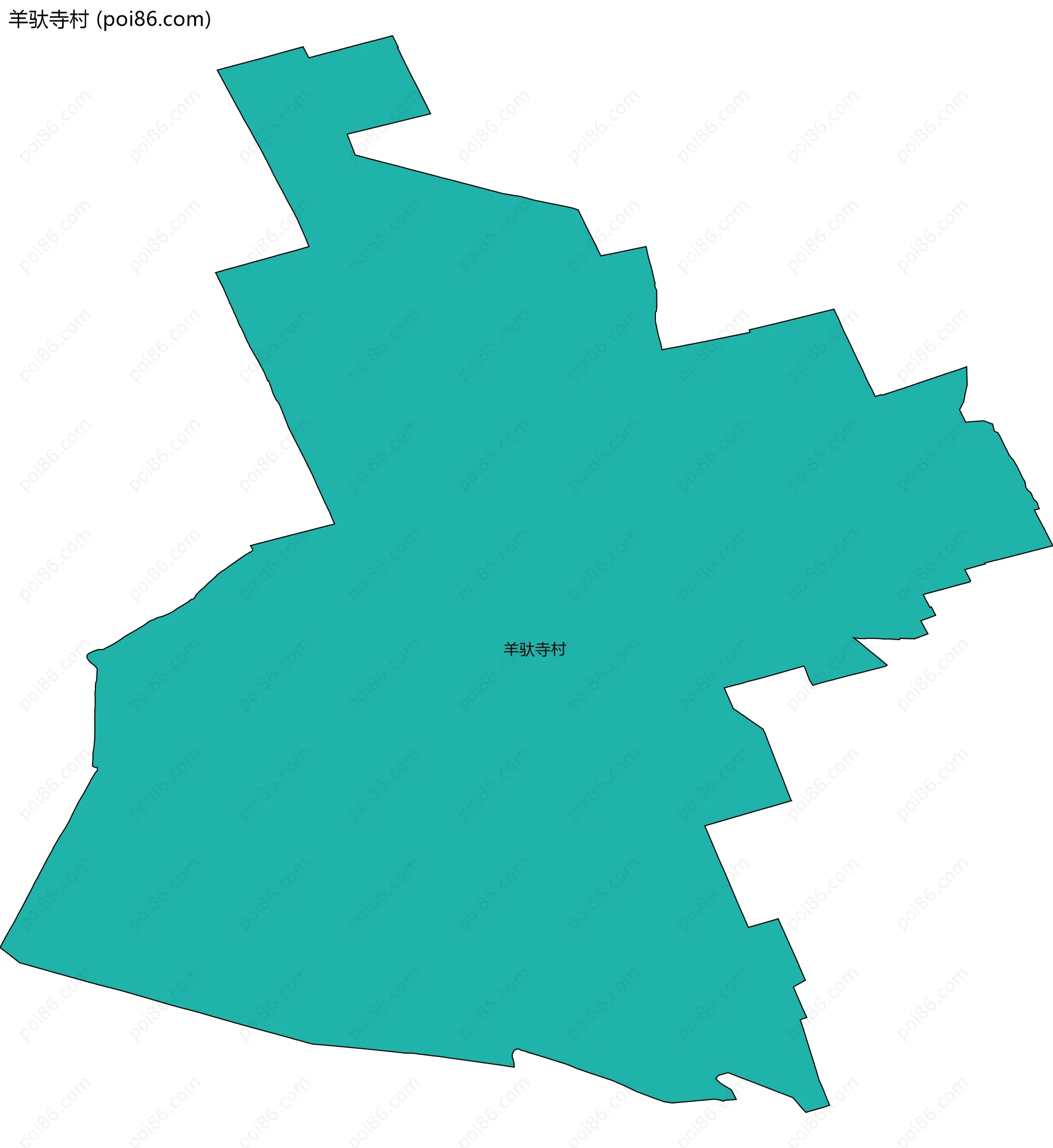 羊驮寺村边界地图