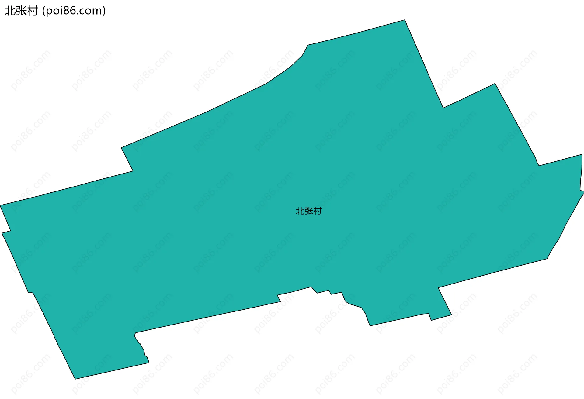 北张村边界地图