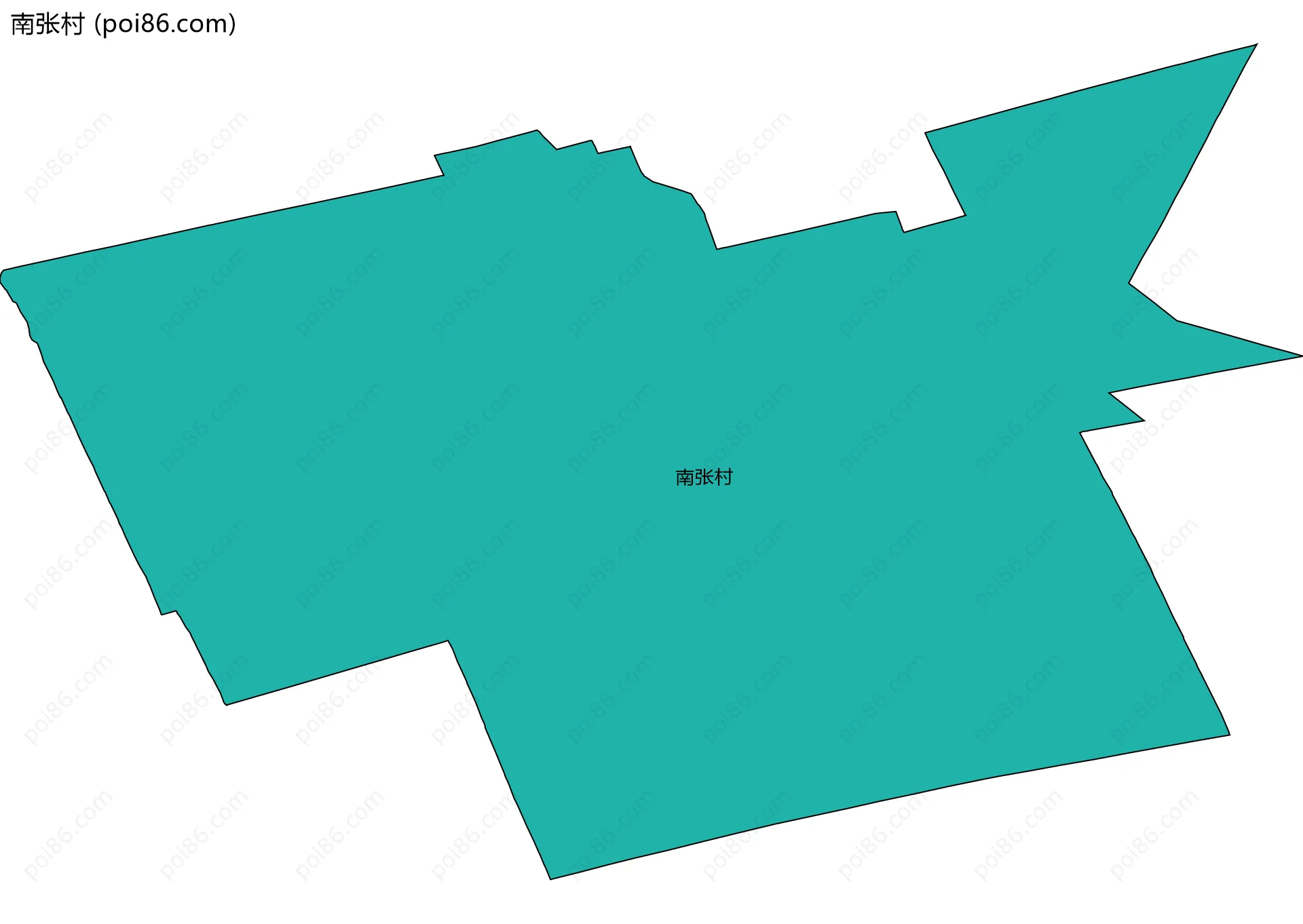 南张村边界地图