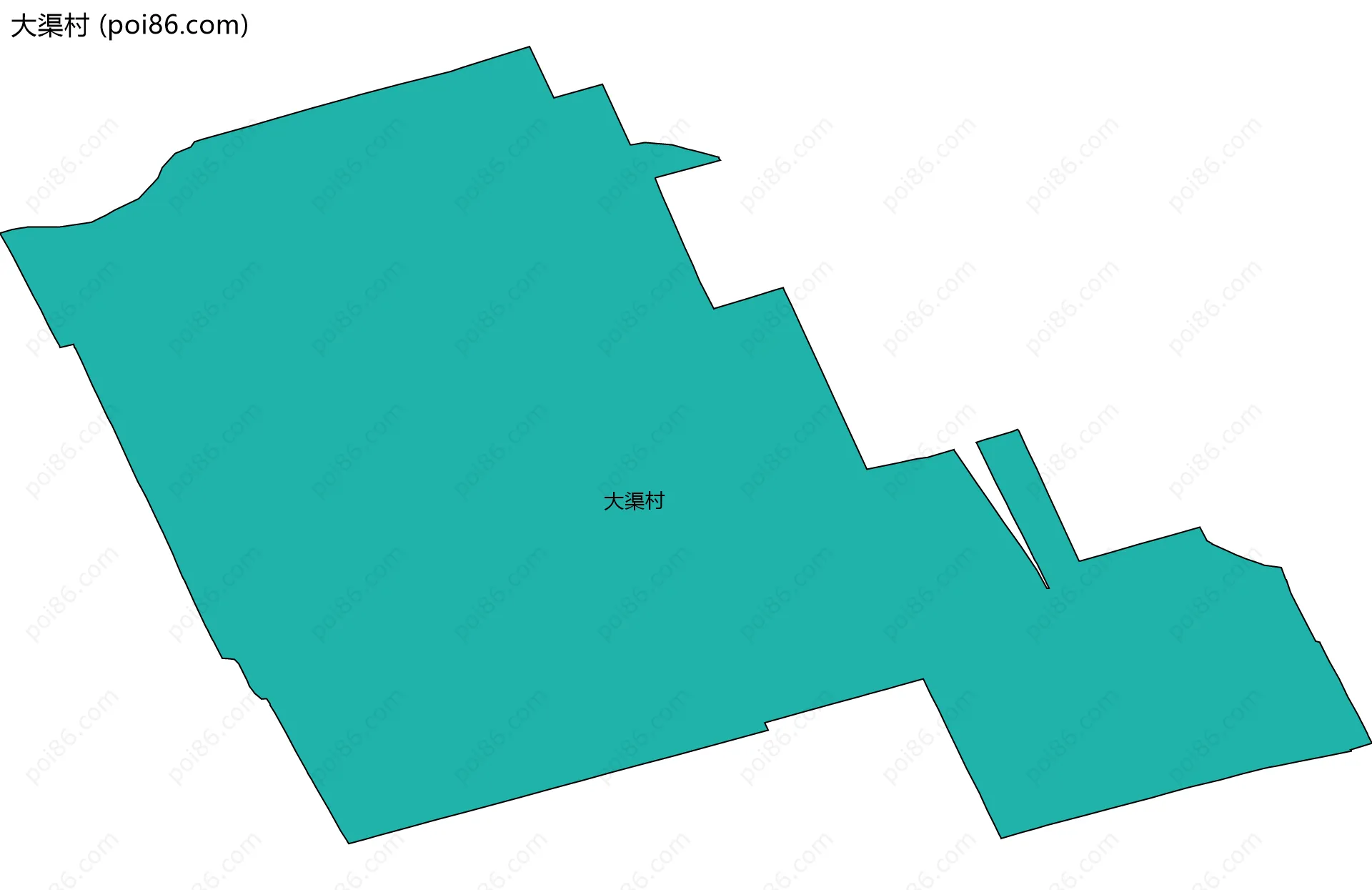 大渠村边界地图