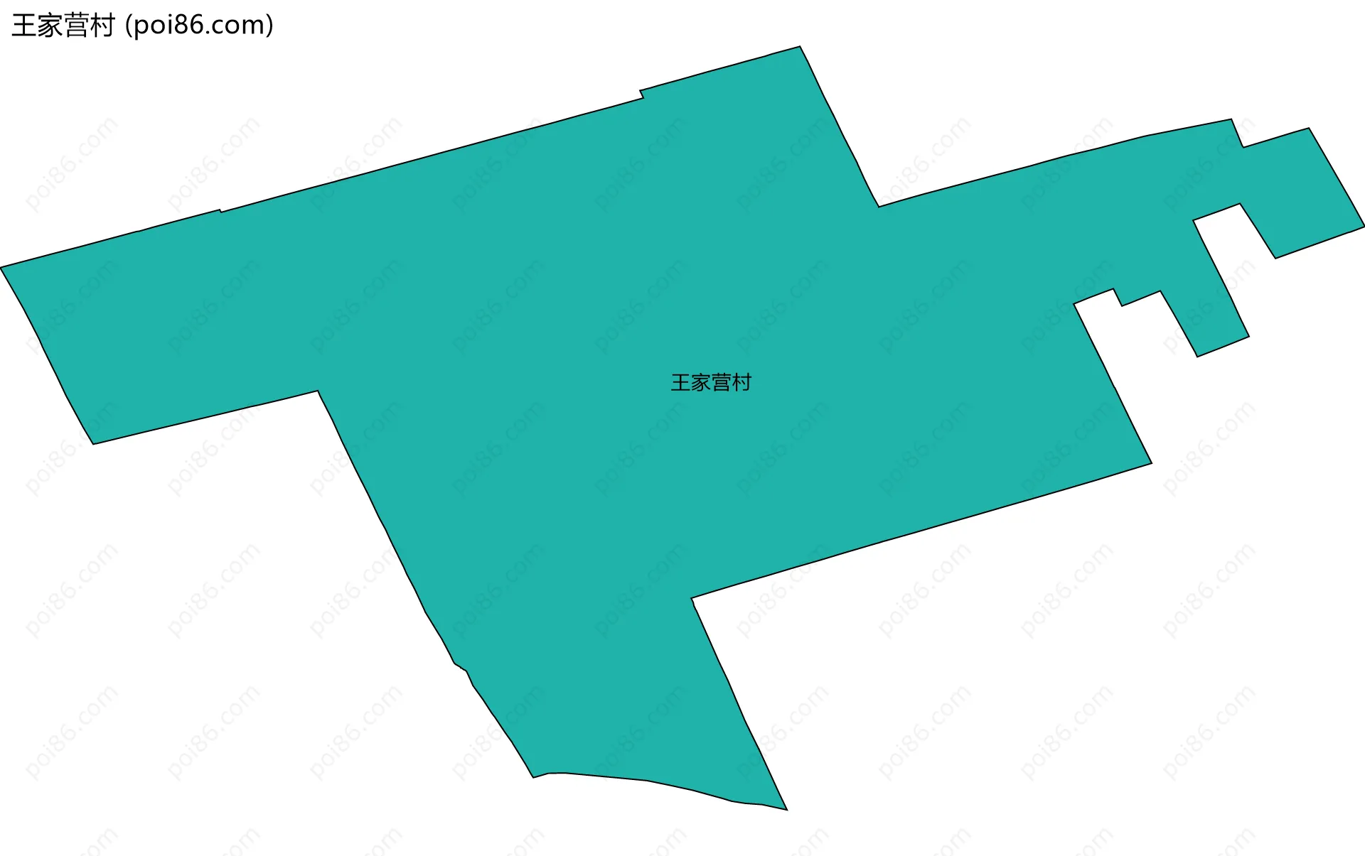 王家营村边界地图
