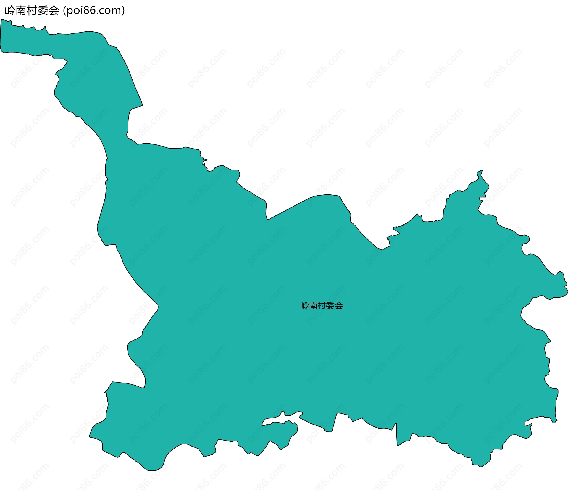 岭南村委会边界地图