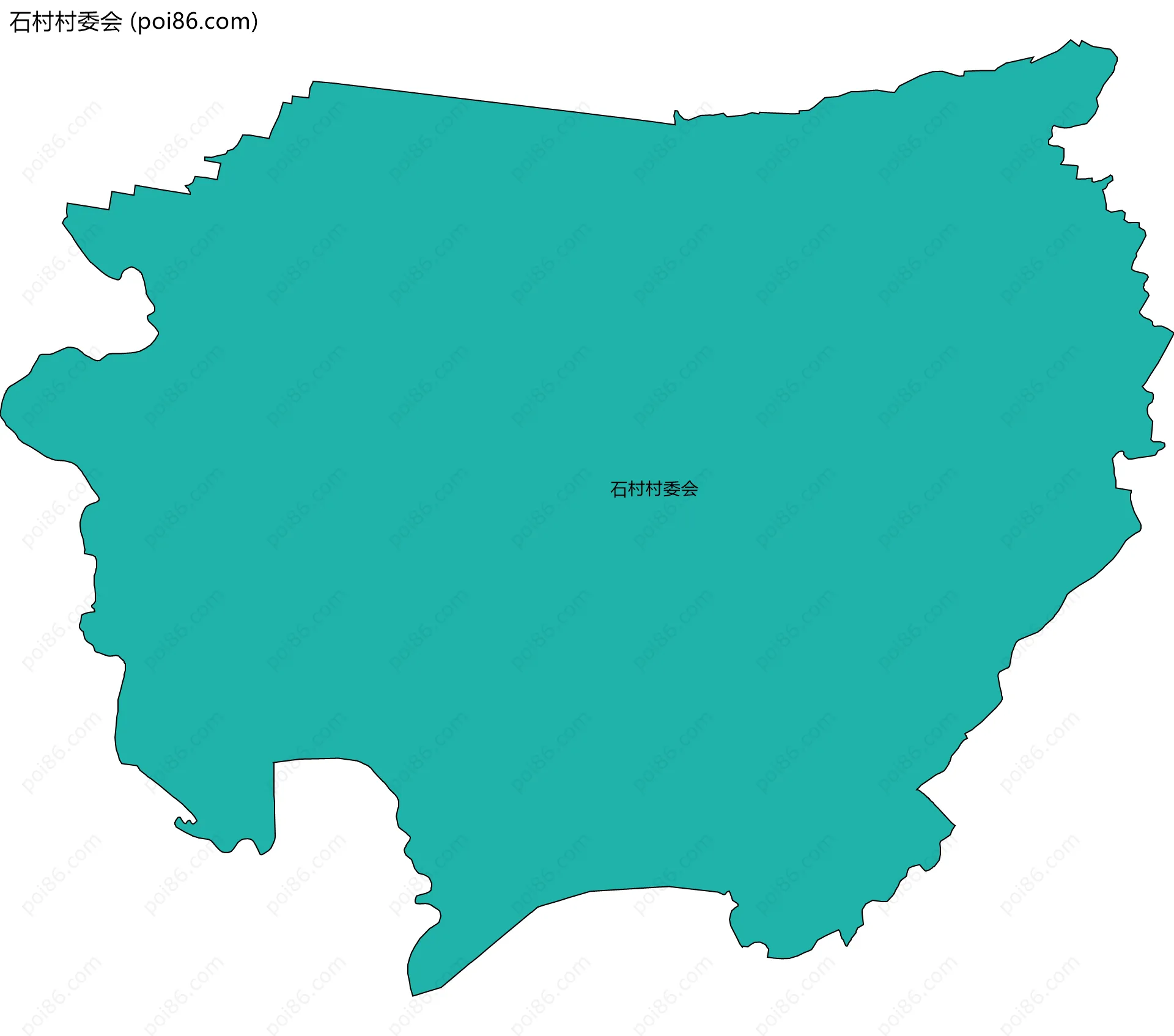 石村村委会边界地图