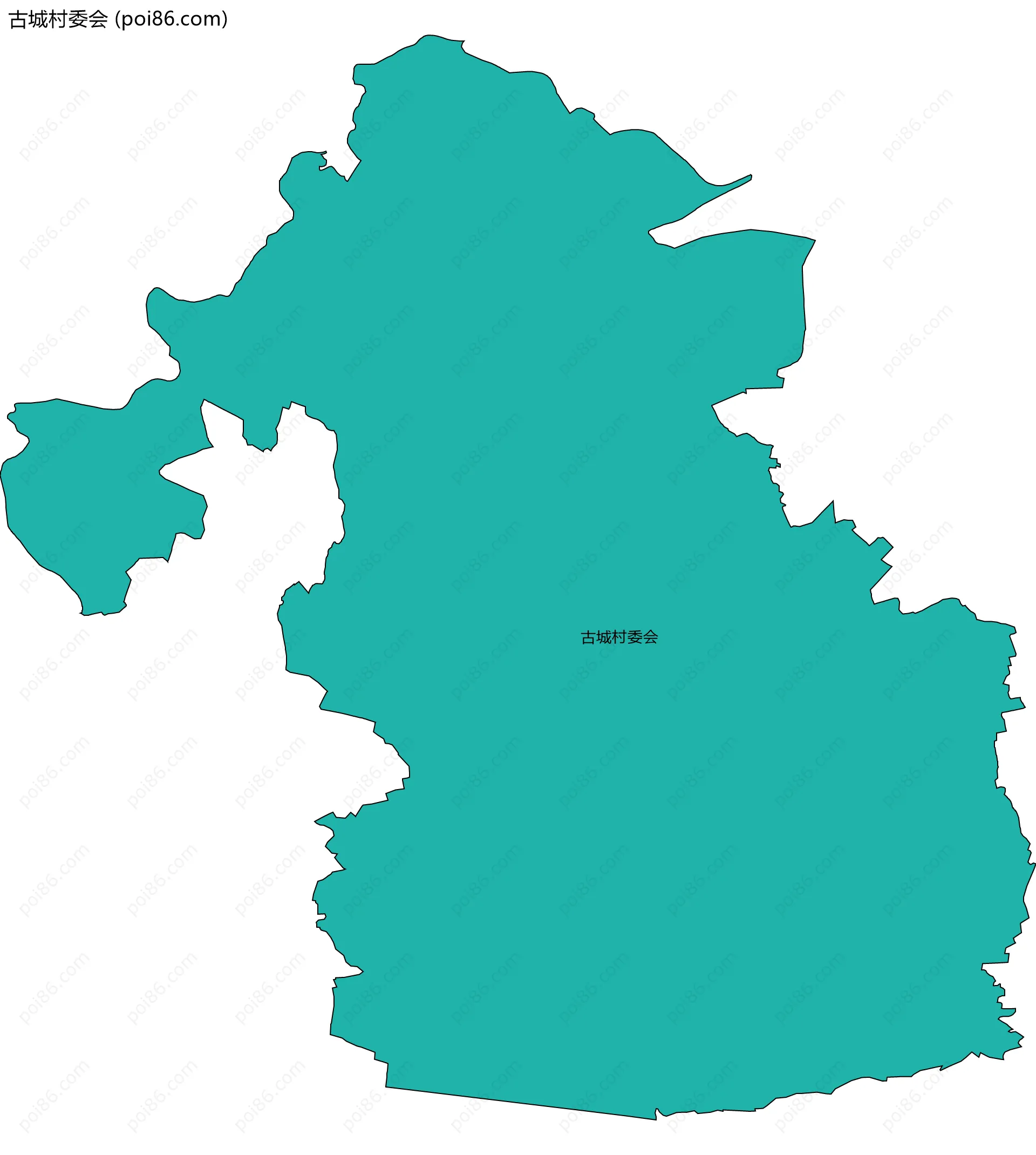 古城村委会边界地图