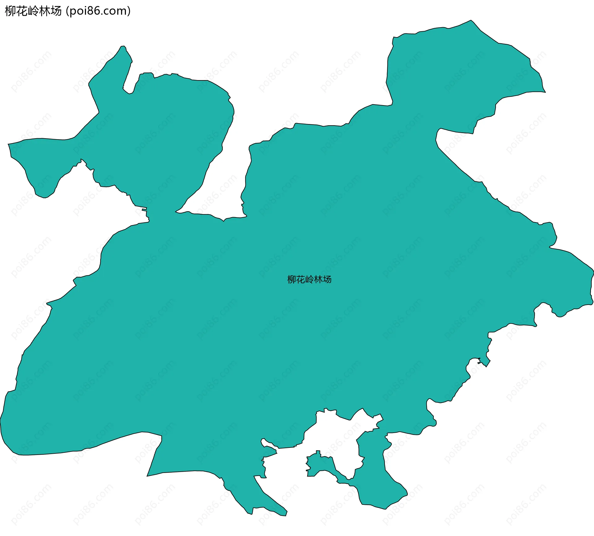 柳花岭林场边界地图