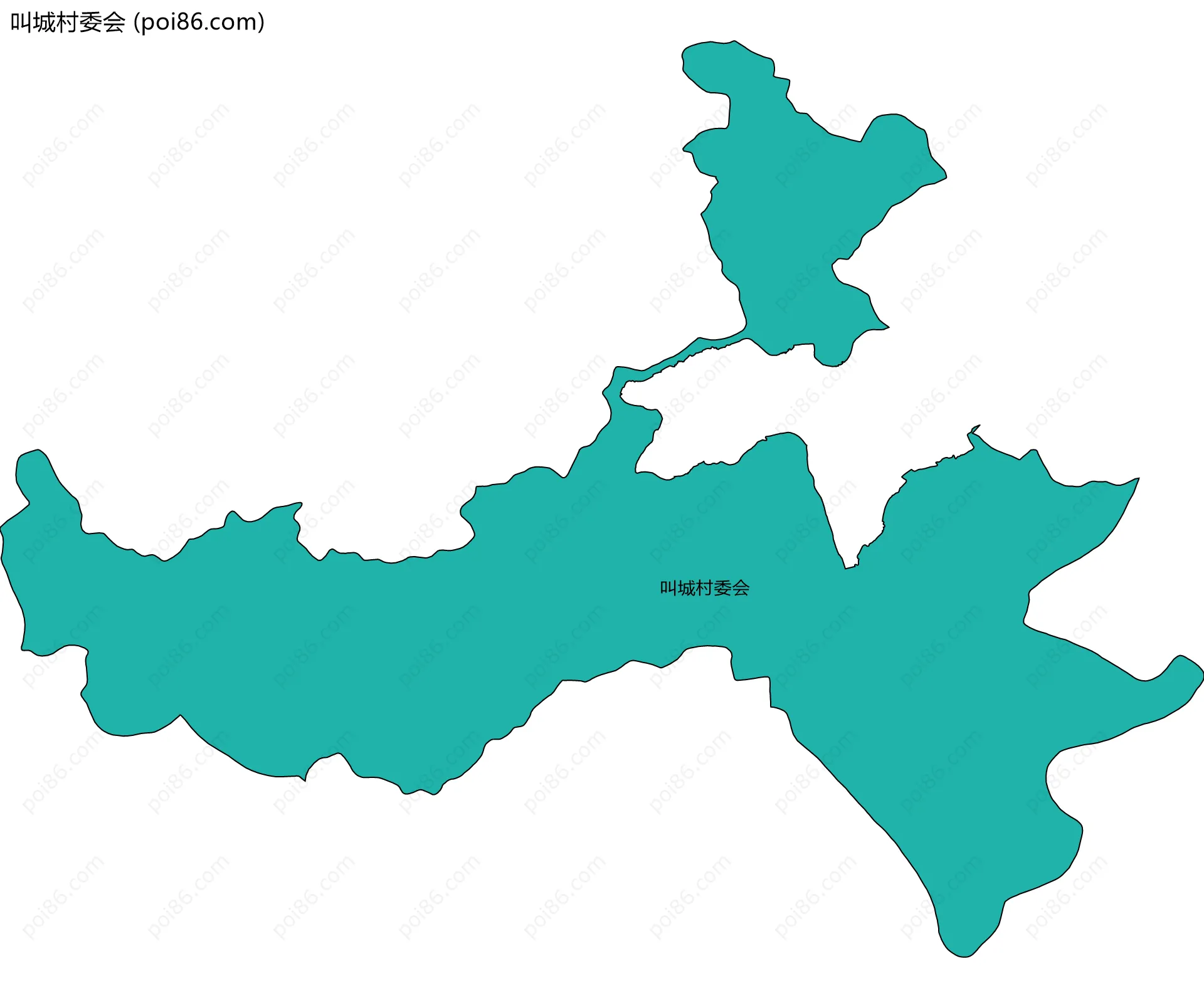 叫城村委会边界地图