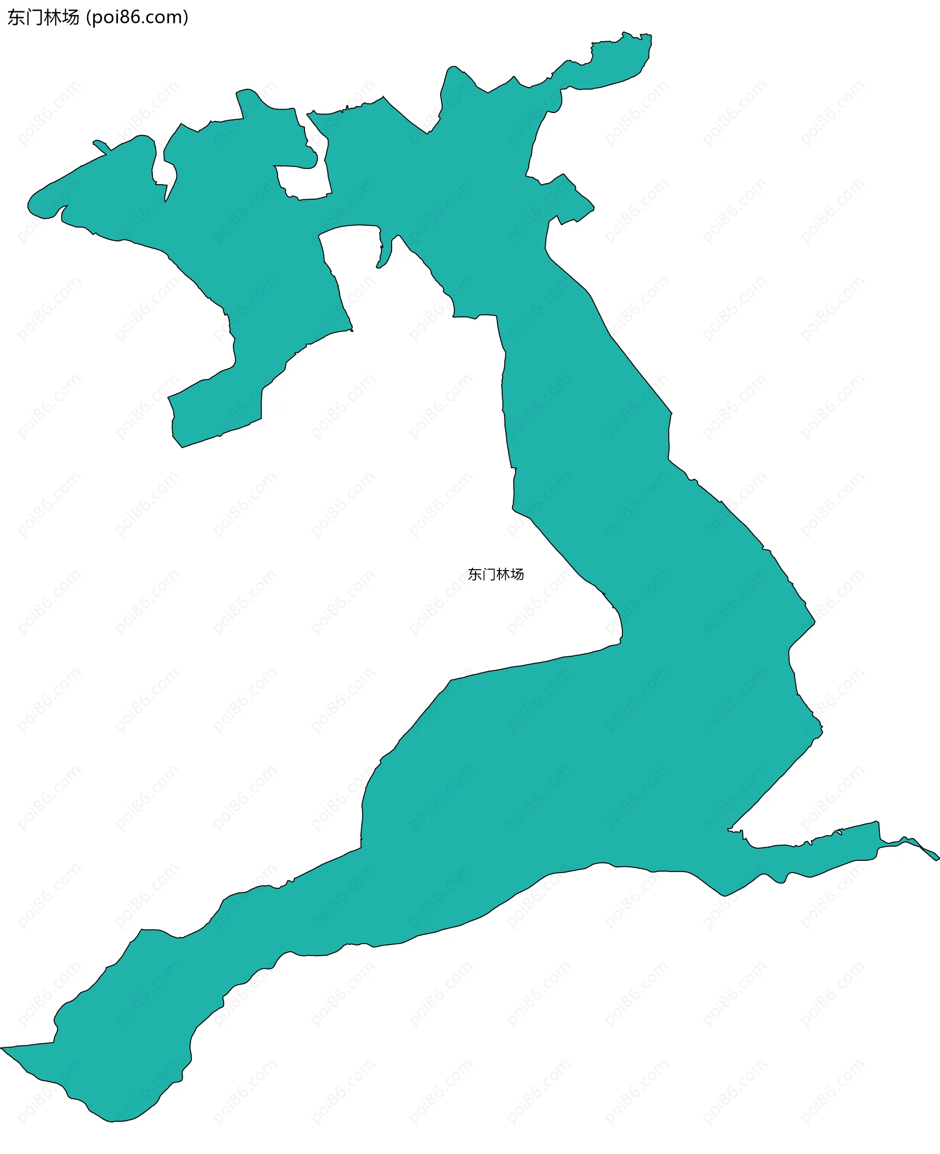 东门林场边界地图