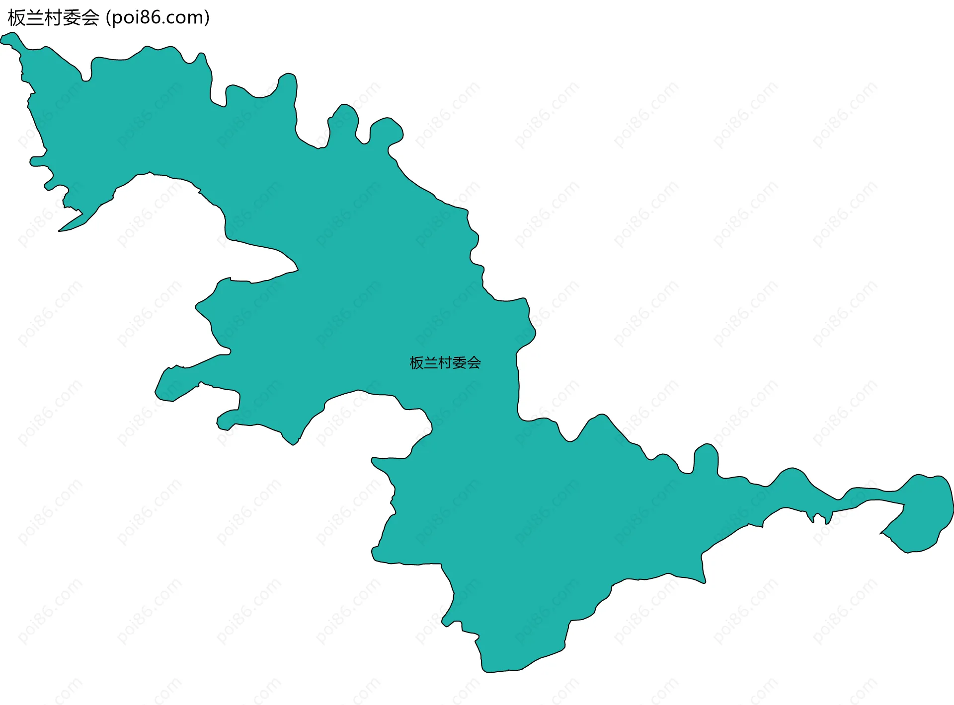 板兰村委会边界地图