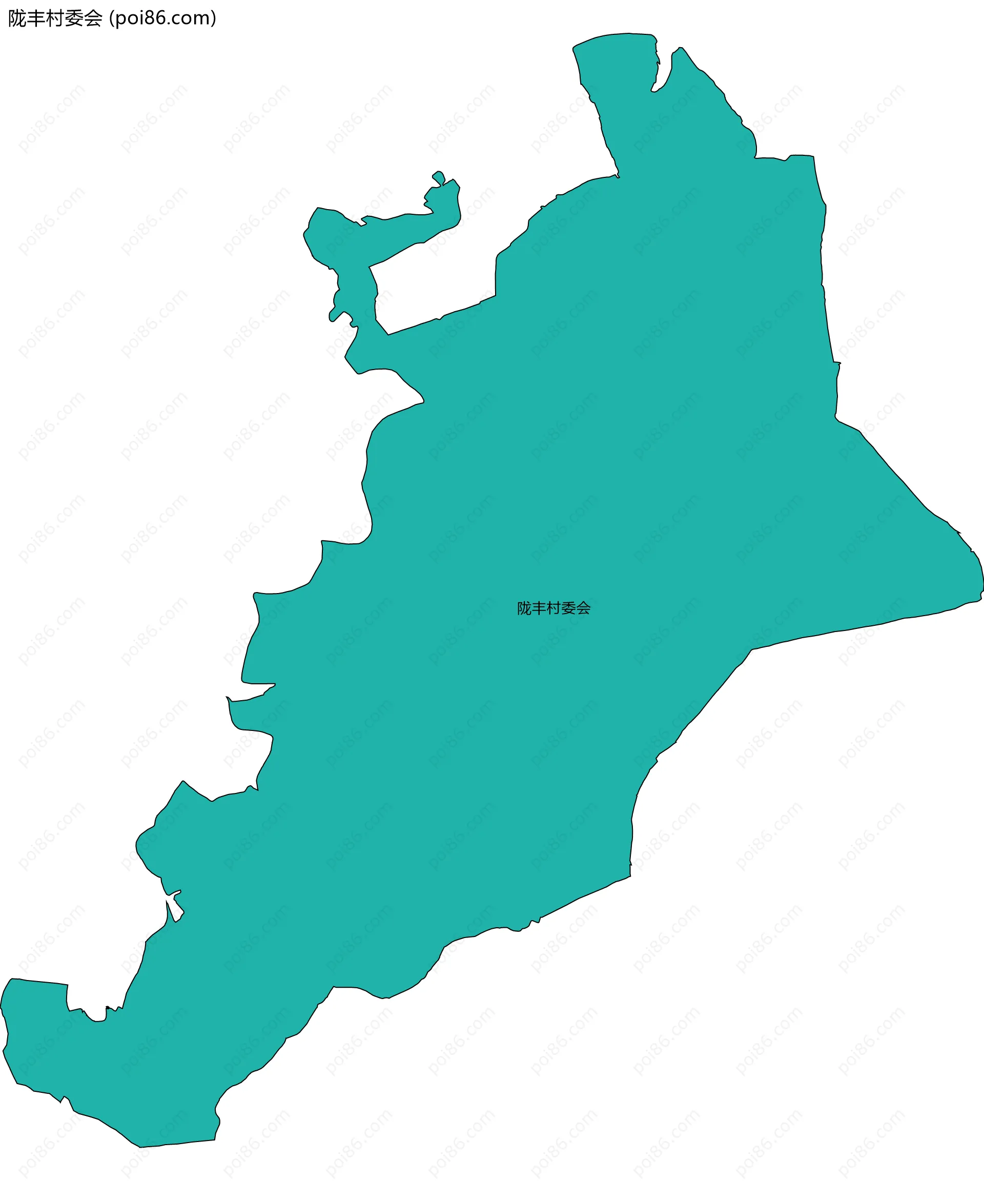 陇丰村委会边界地图