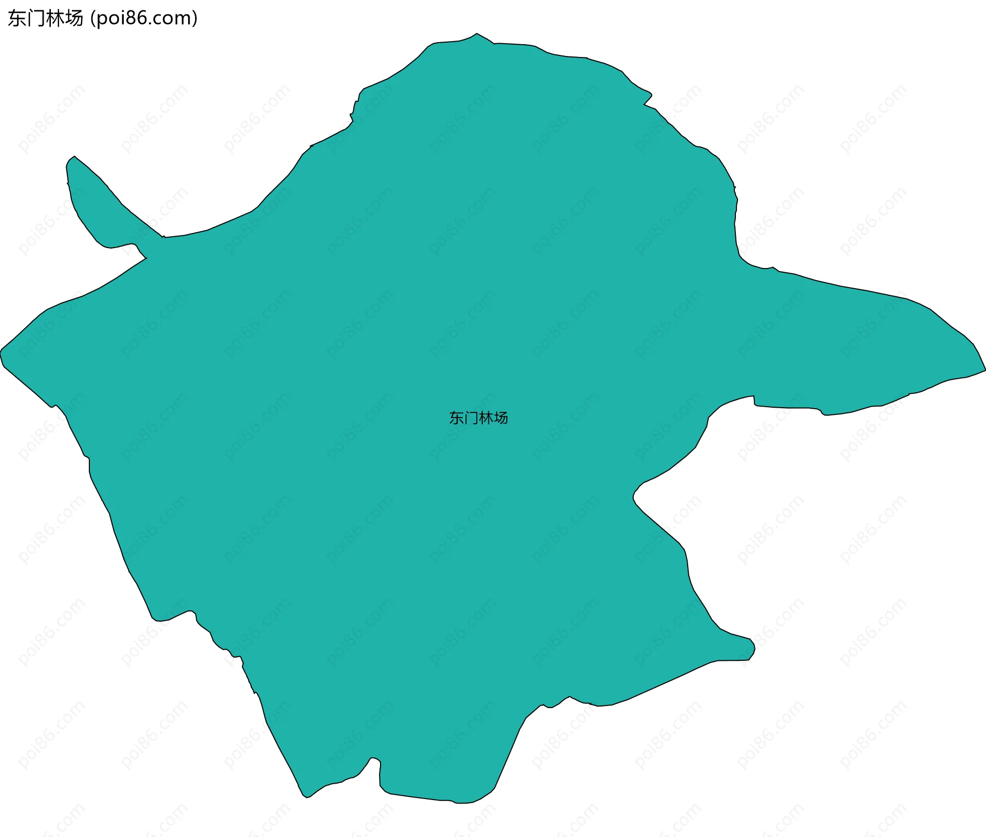 东门林场边界地图