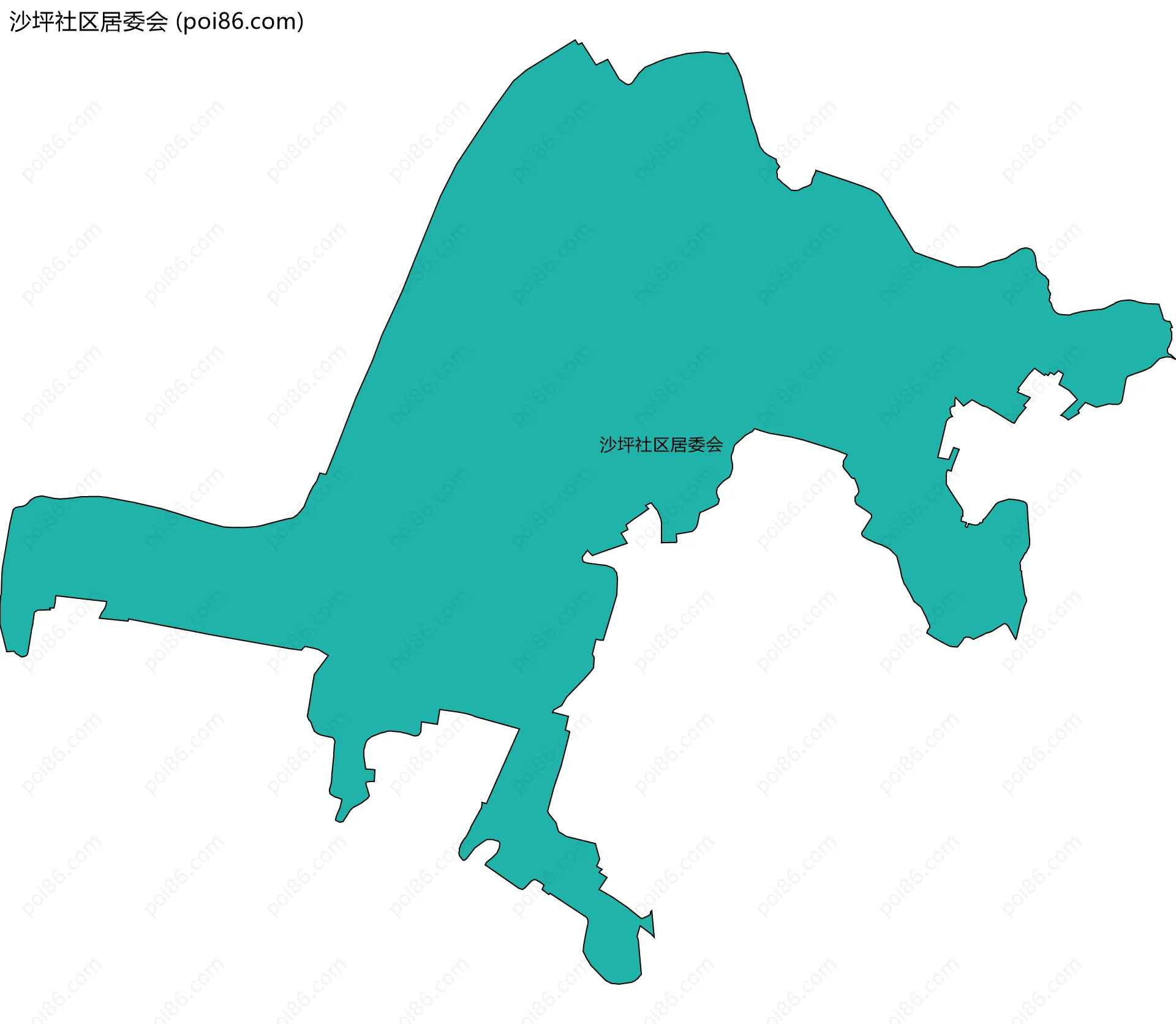 沙坪社区居委会边界地图