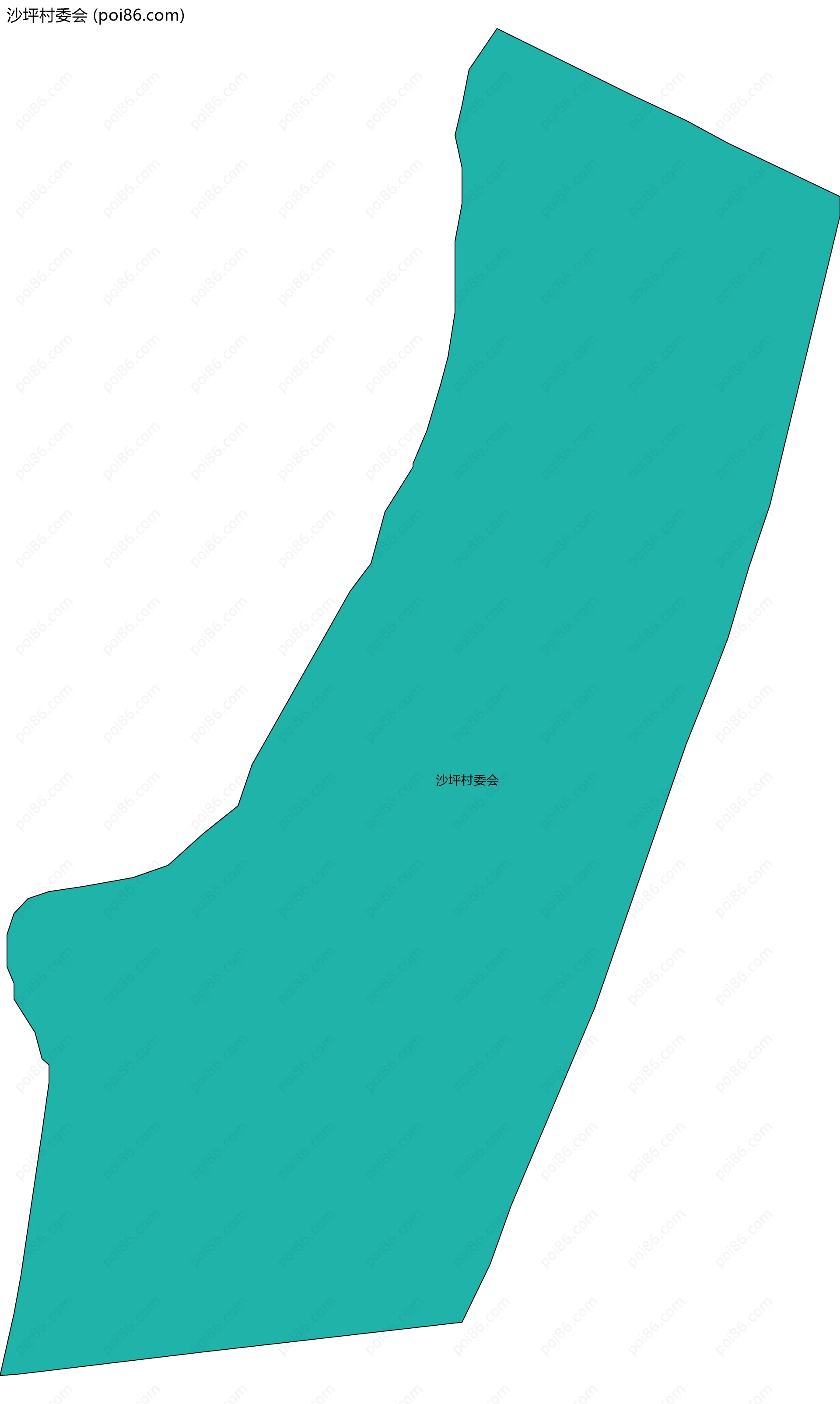 沙坪村委会边界地图