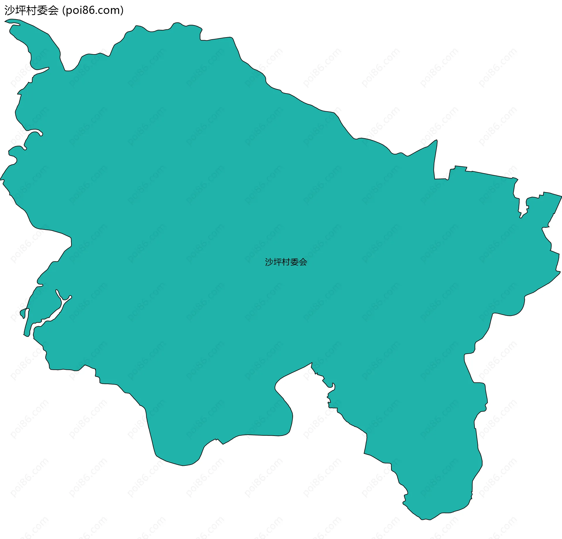 沙坪村委会边界地图