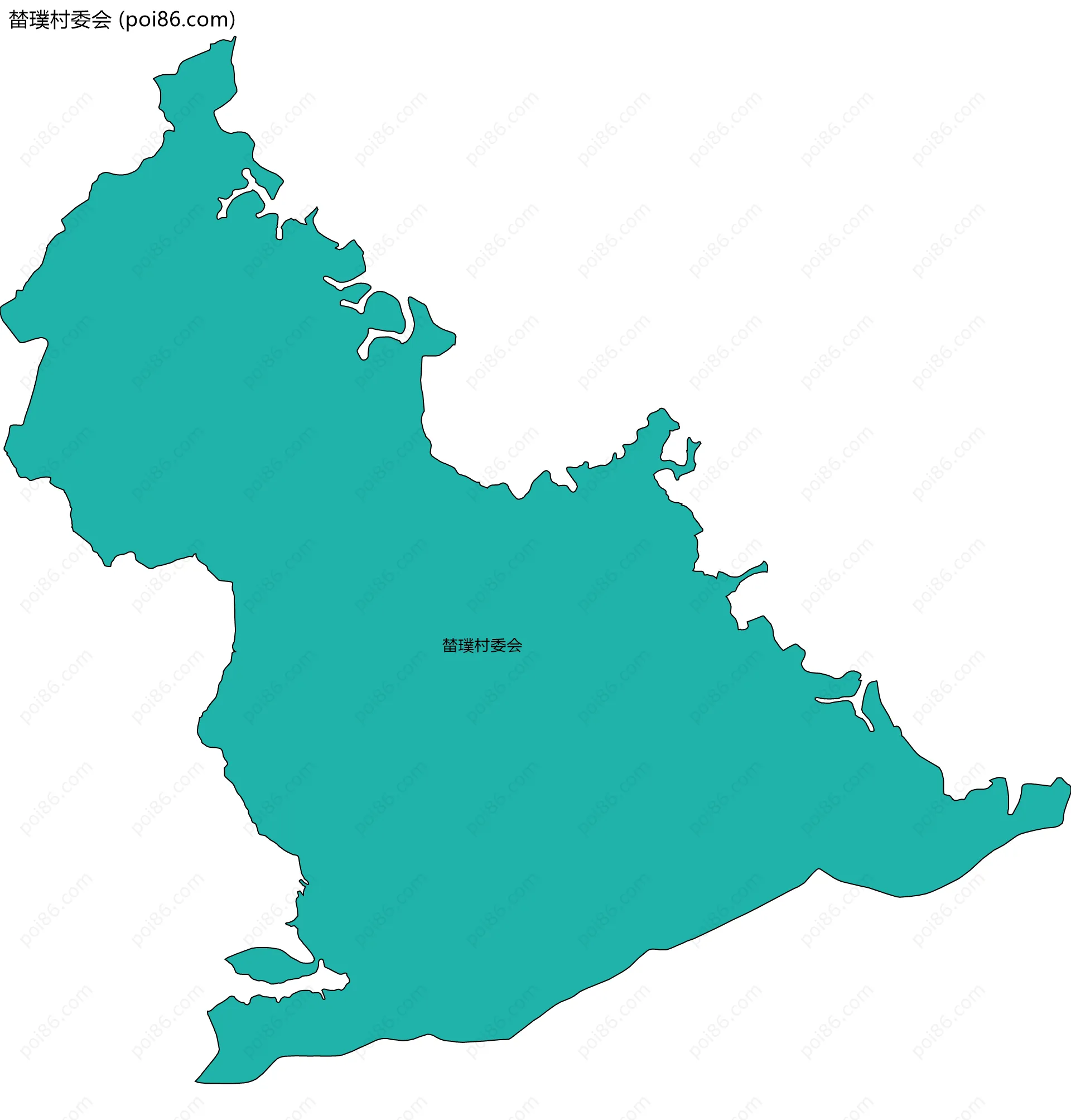 榃璞村委会边界地图