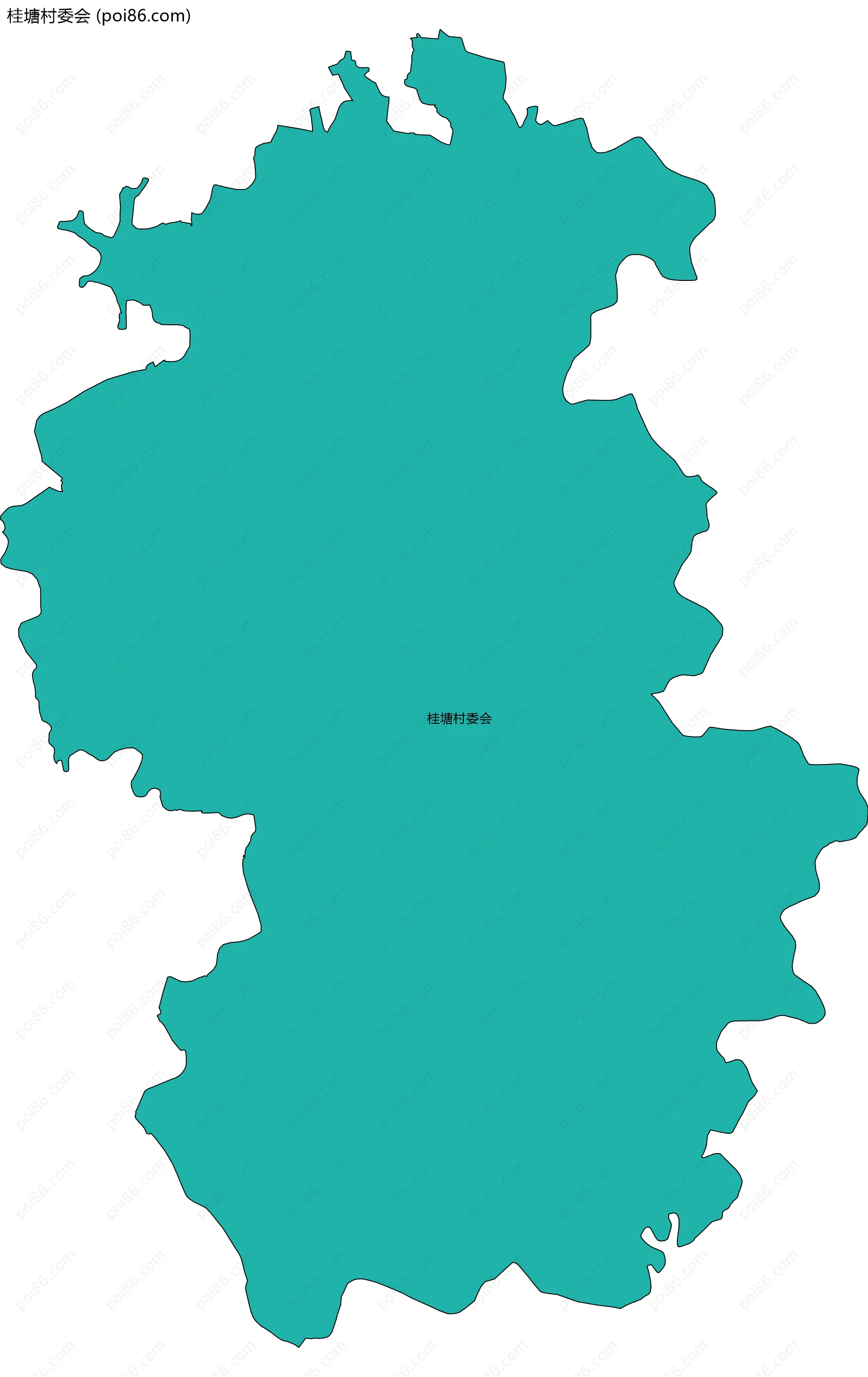 桂塘村委会边界地图