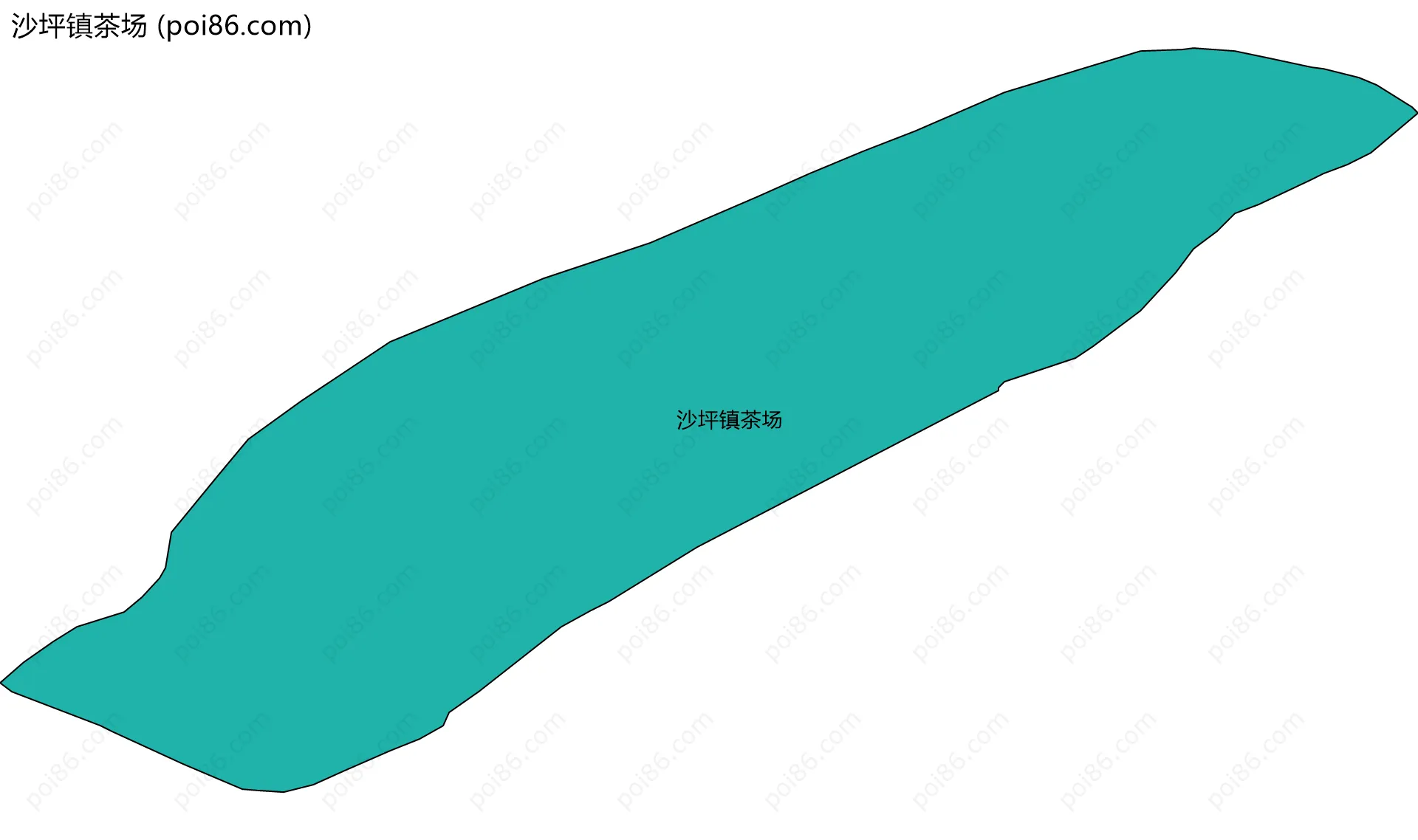 沙坪镇茶场边界地图