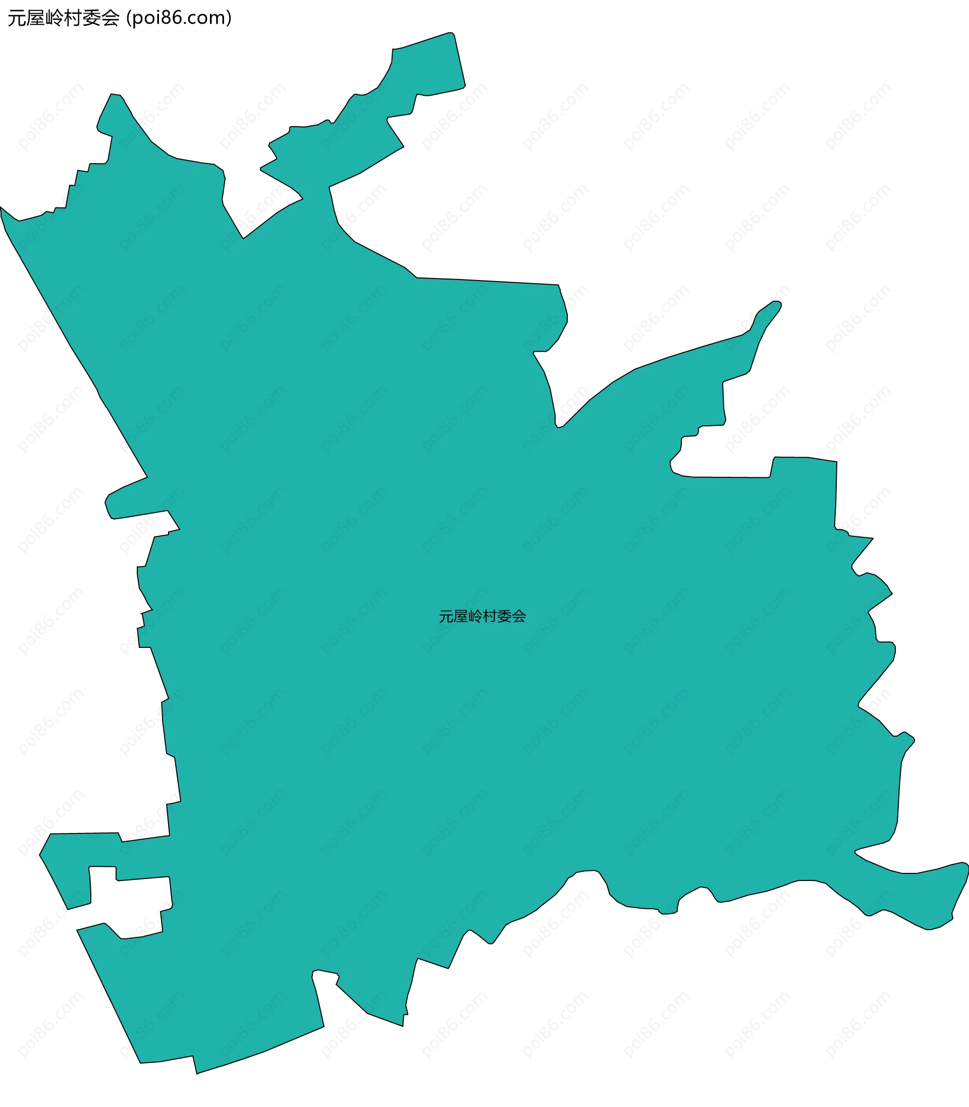 元屋岭村委会边界地图