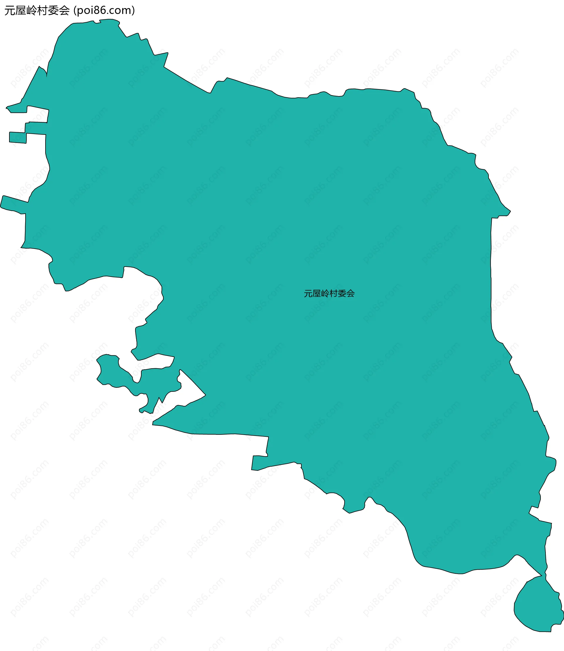 元屋岭村委会边界地图