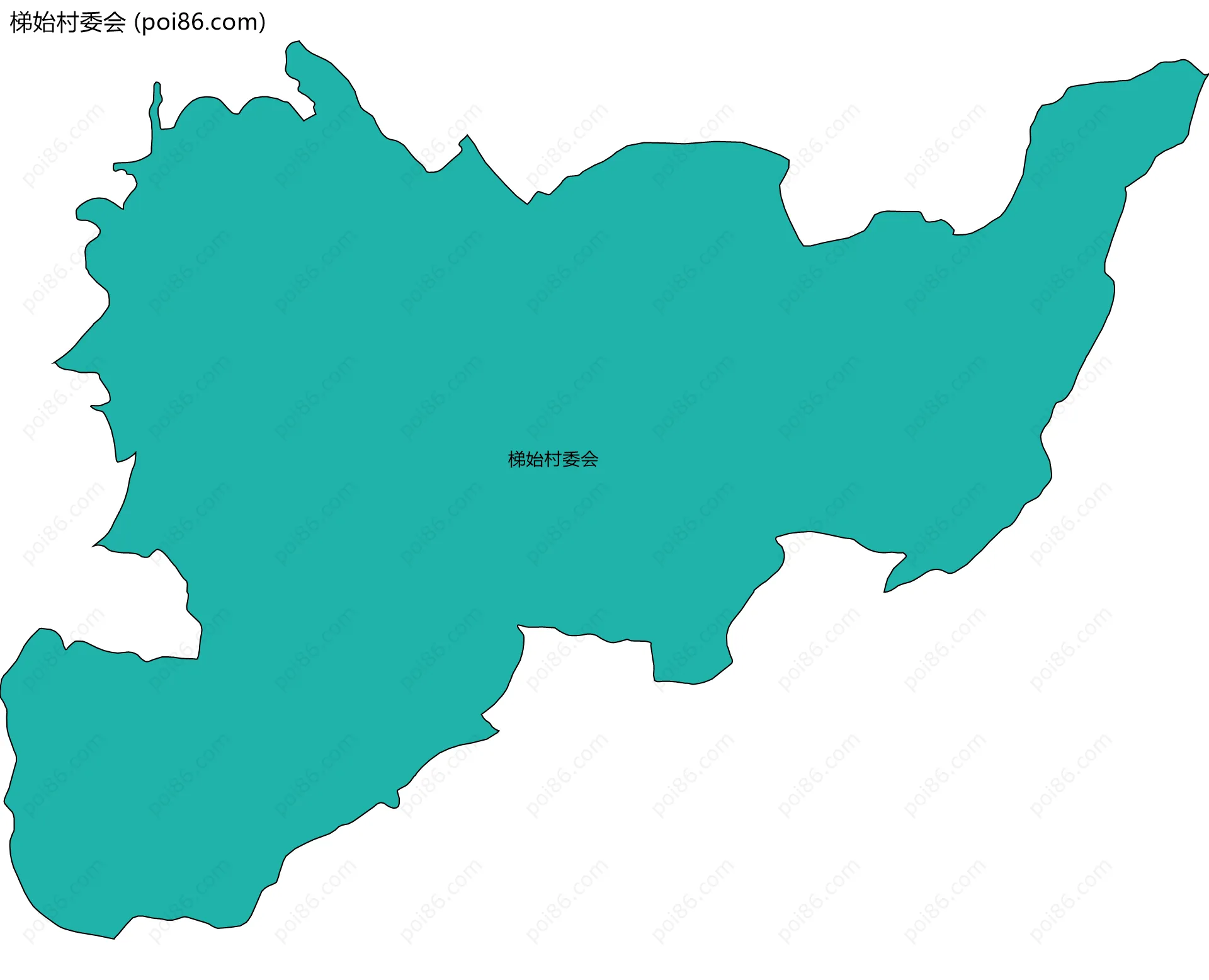 梯始村委会边界地图