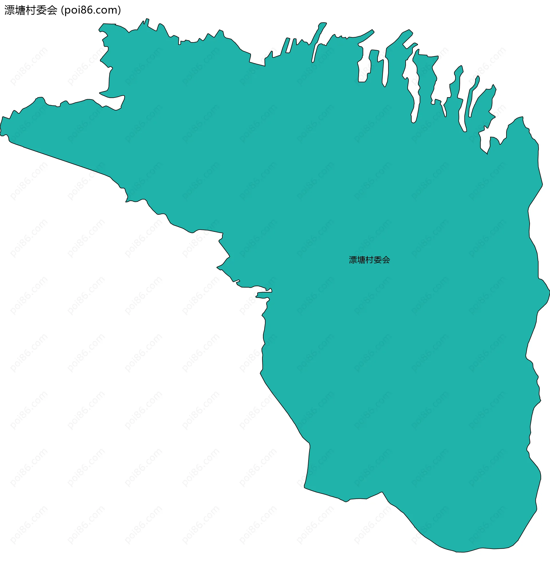 漂塘村委会边界地图