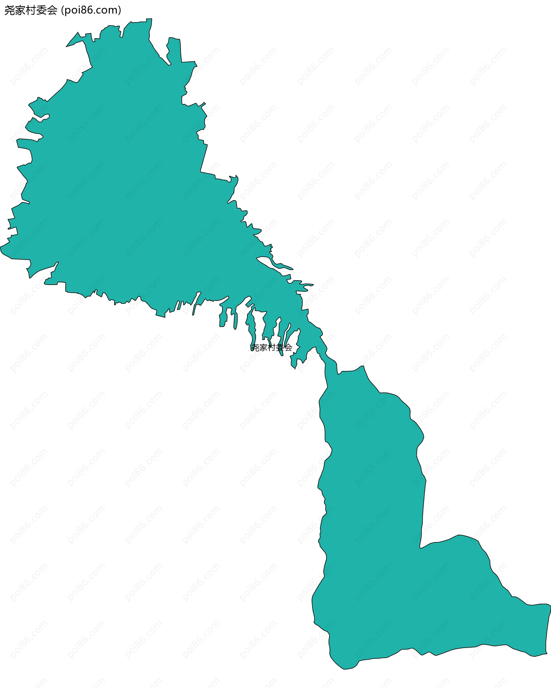 尧家村委会边界地图