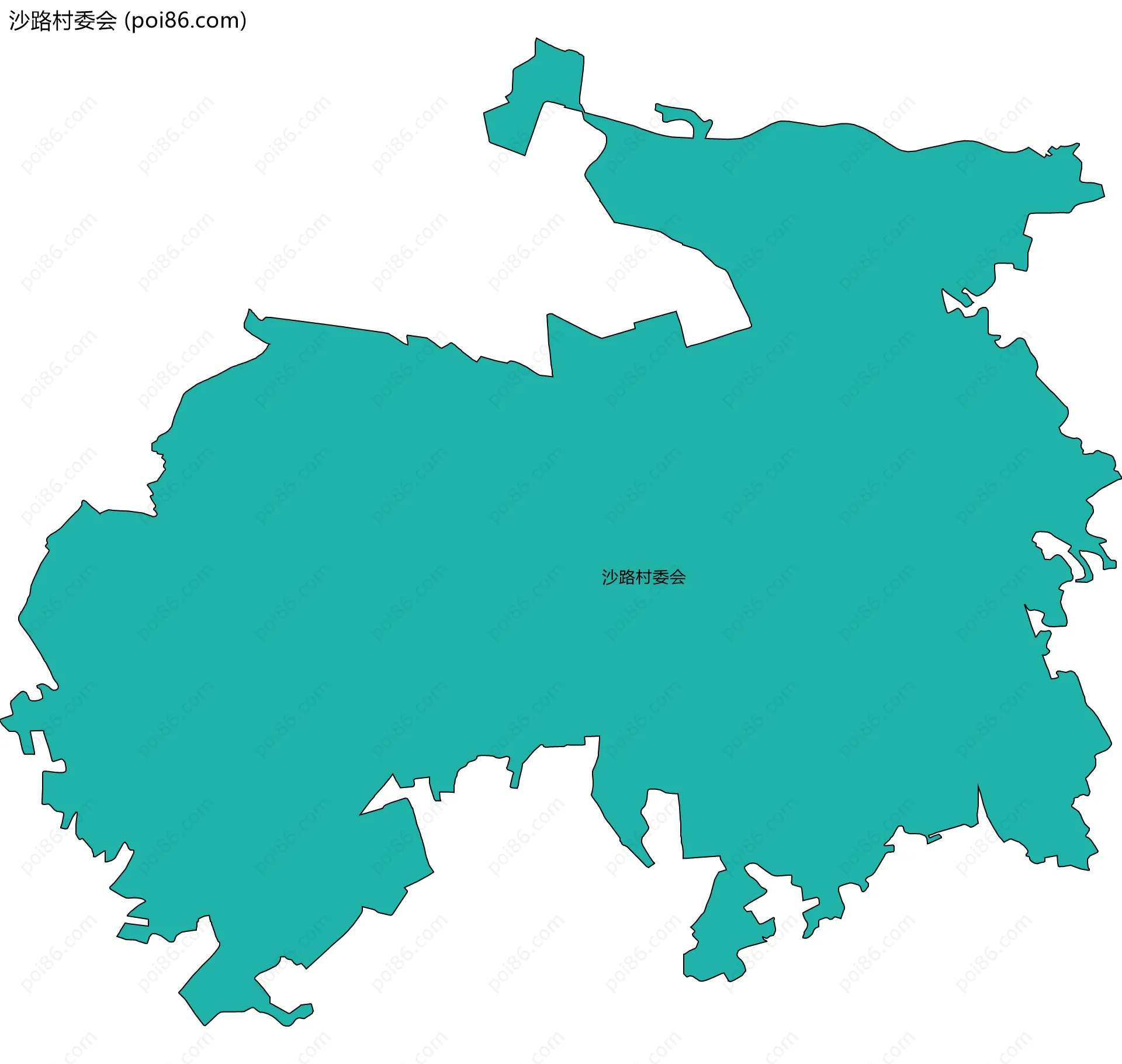 沙路村委会边界地图