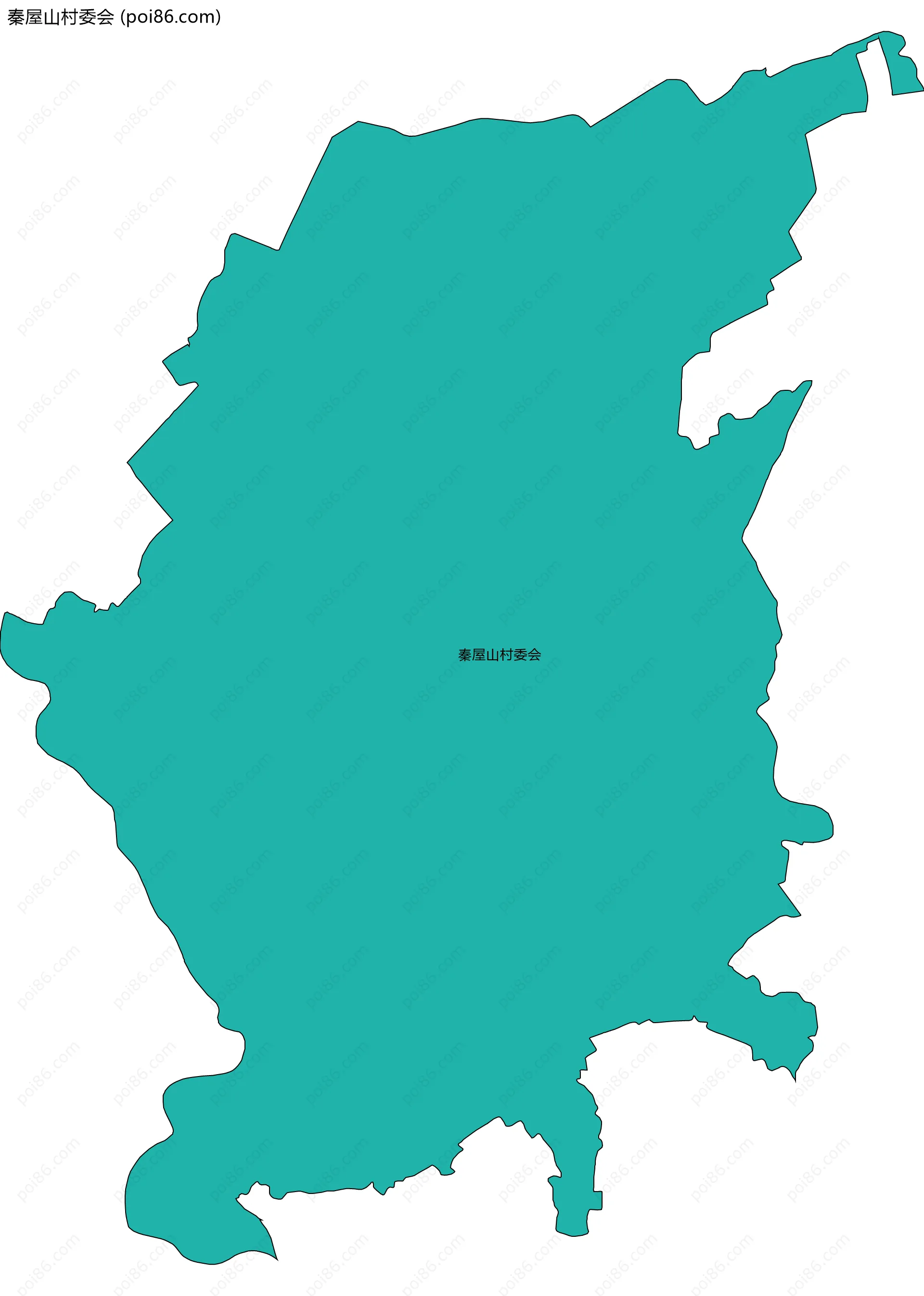 秦屋山村委会边界地图