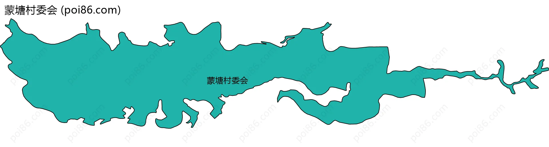 蒙塘村委会边界地图