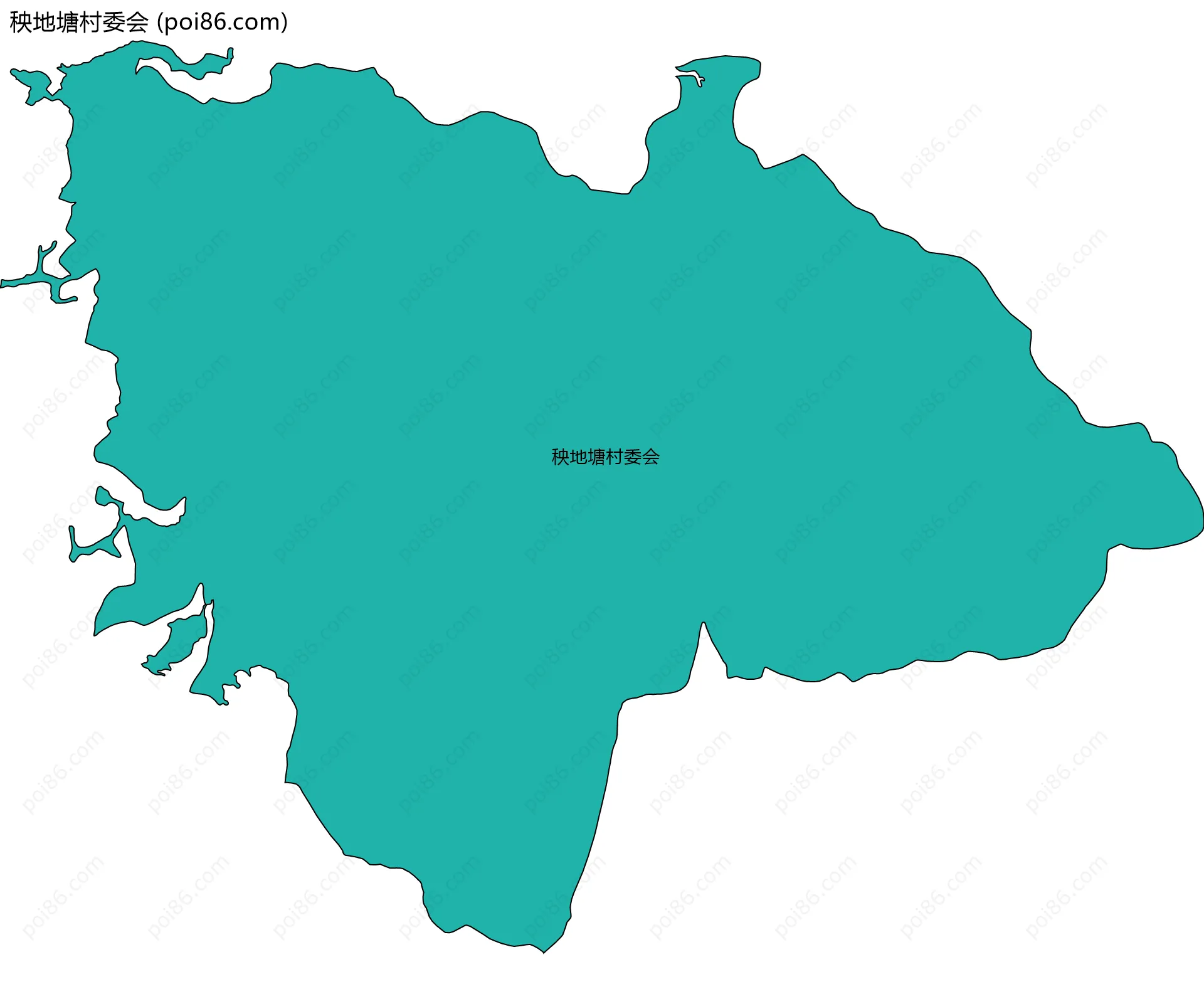 秧地塘村委会边界地图