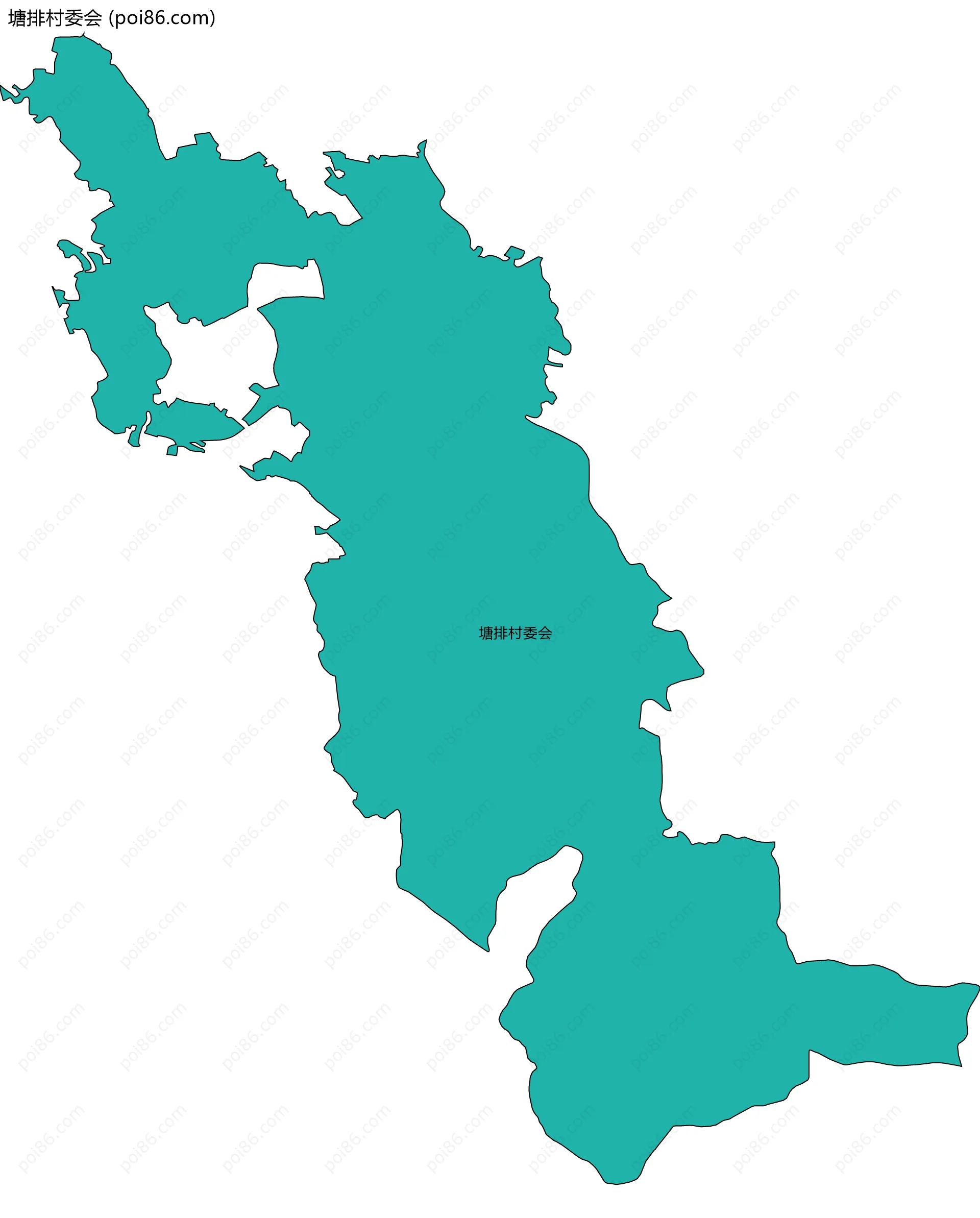 塘排村委会边界地图