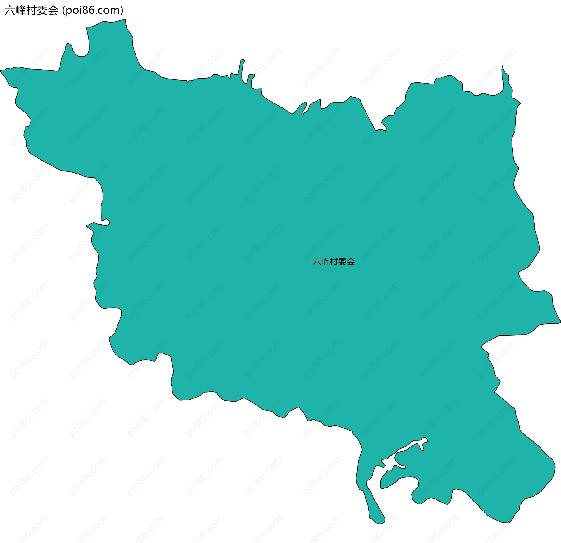 六峰村委会边界地图