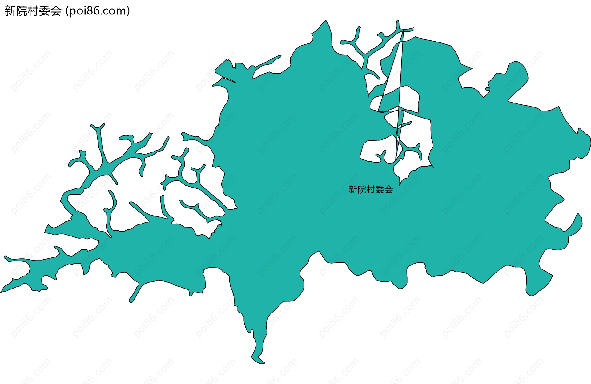 新院村委会边界地图